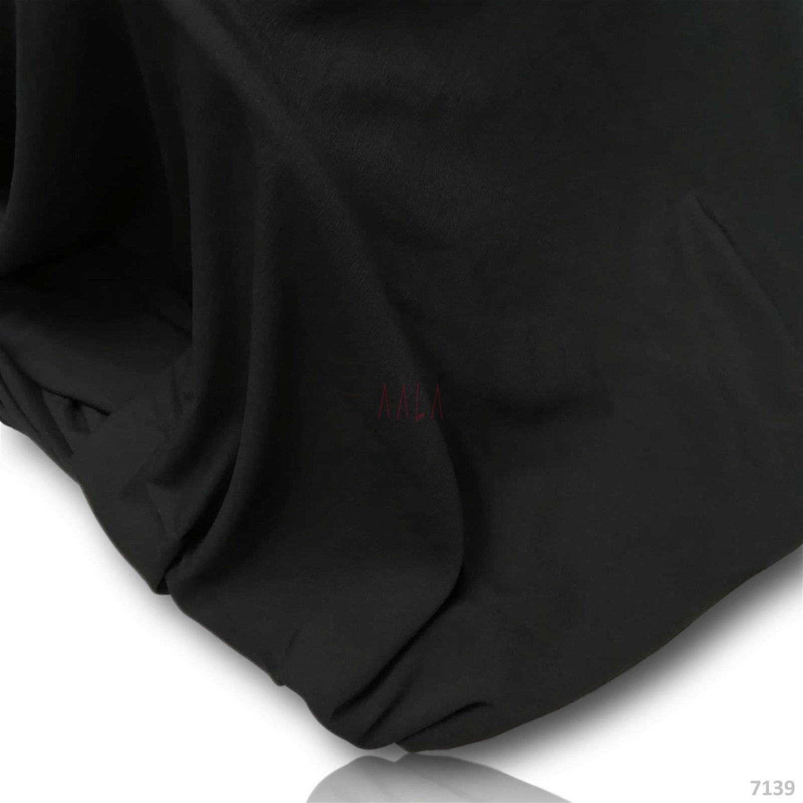 Stretch Double-Georgette Poly-ester 58-Inches BLACK Per-Metre #7139