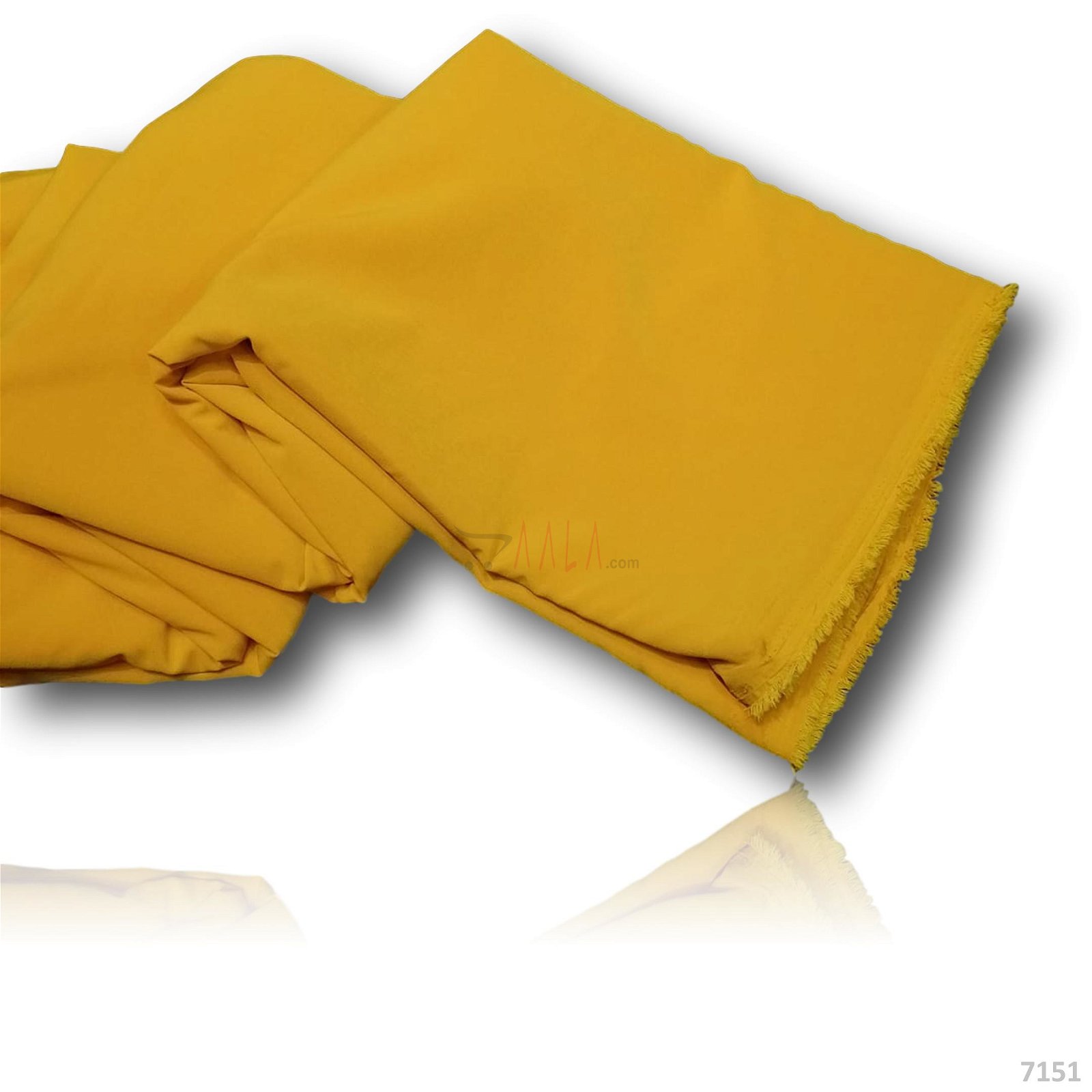 Kinza Double-Georgette Poly-ester 58-Inches YELLOW Per-Metre #7151