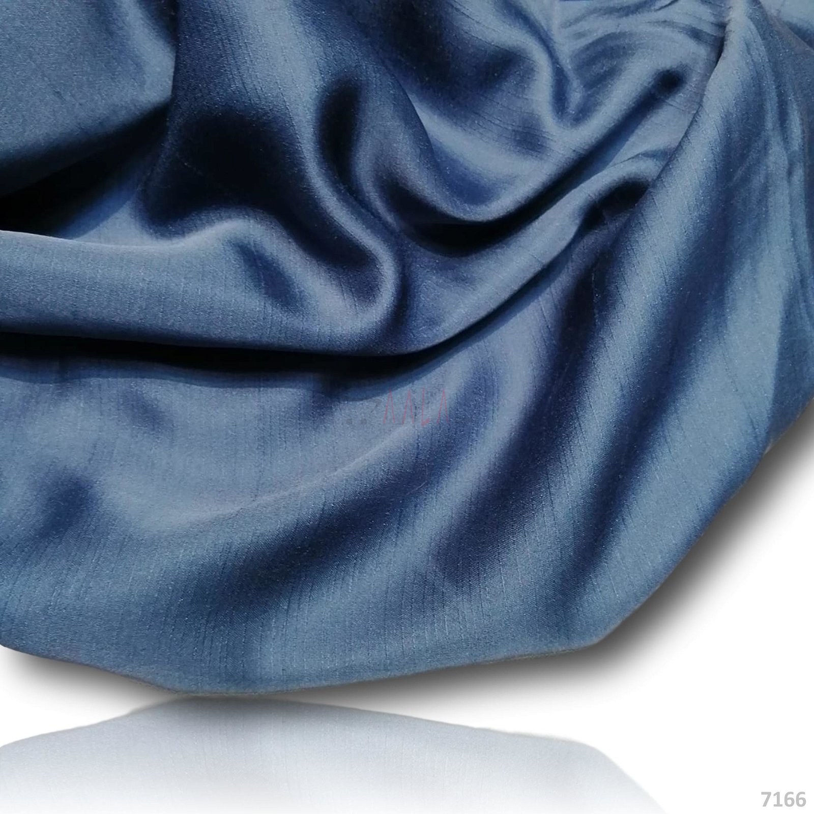 Crunchy Silk Poly-ester 44-Inches BLUE Per-Metre #7166