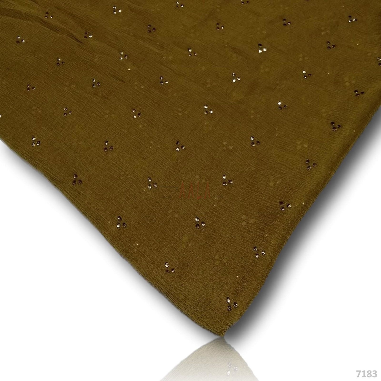 Machine-Mukaish Chiffon Nylon Dupatta-44-Inches GREEN 2.25-Metres 