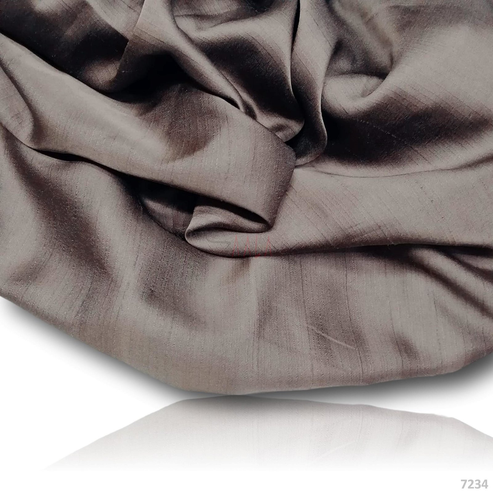 Crunchy Silk Poly-ester 44-Inches BROWN Per-Metre #7234