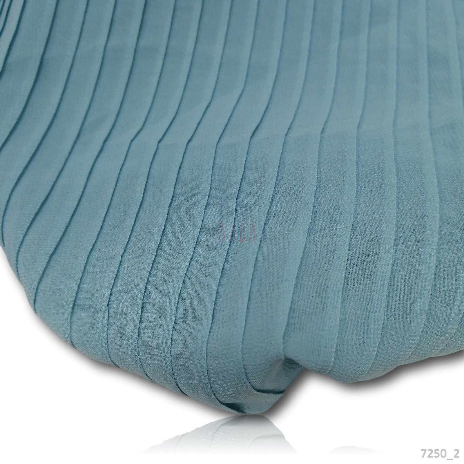 Pleated Georgette Poly-ester 44-Inches BLUE Per-Metre #7250