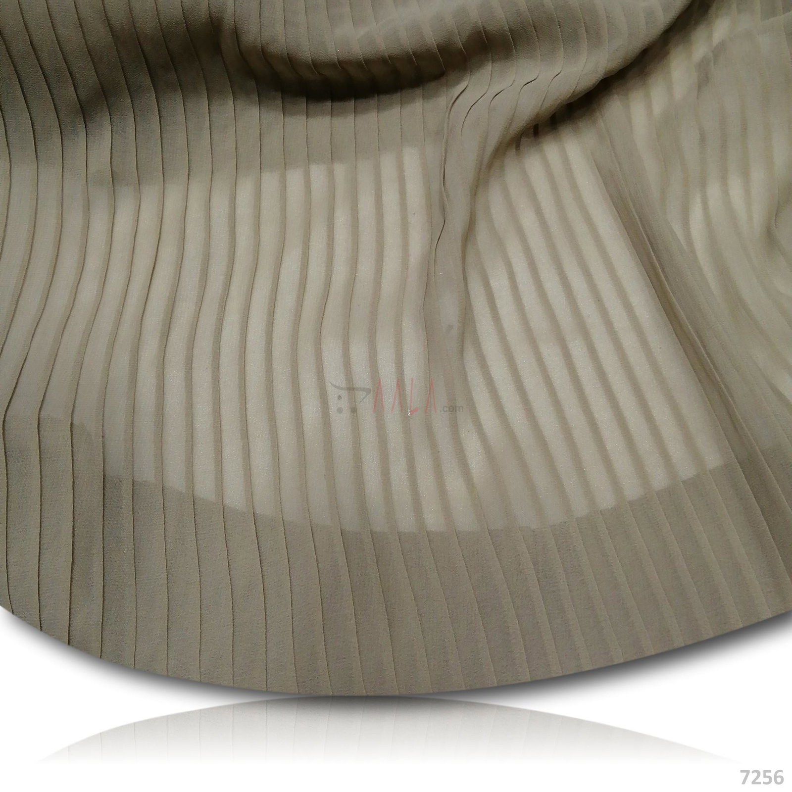 Pleated Georgette Blend 44-Inches BIEGE Per-Metre 
