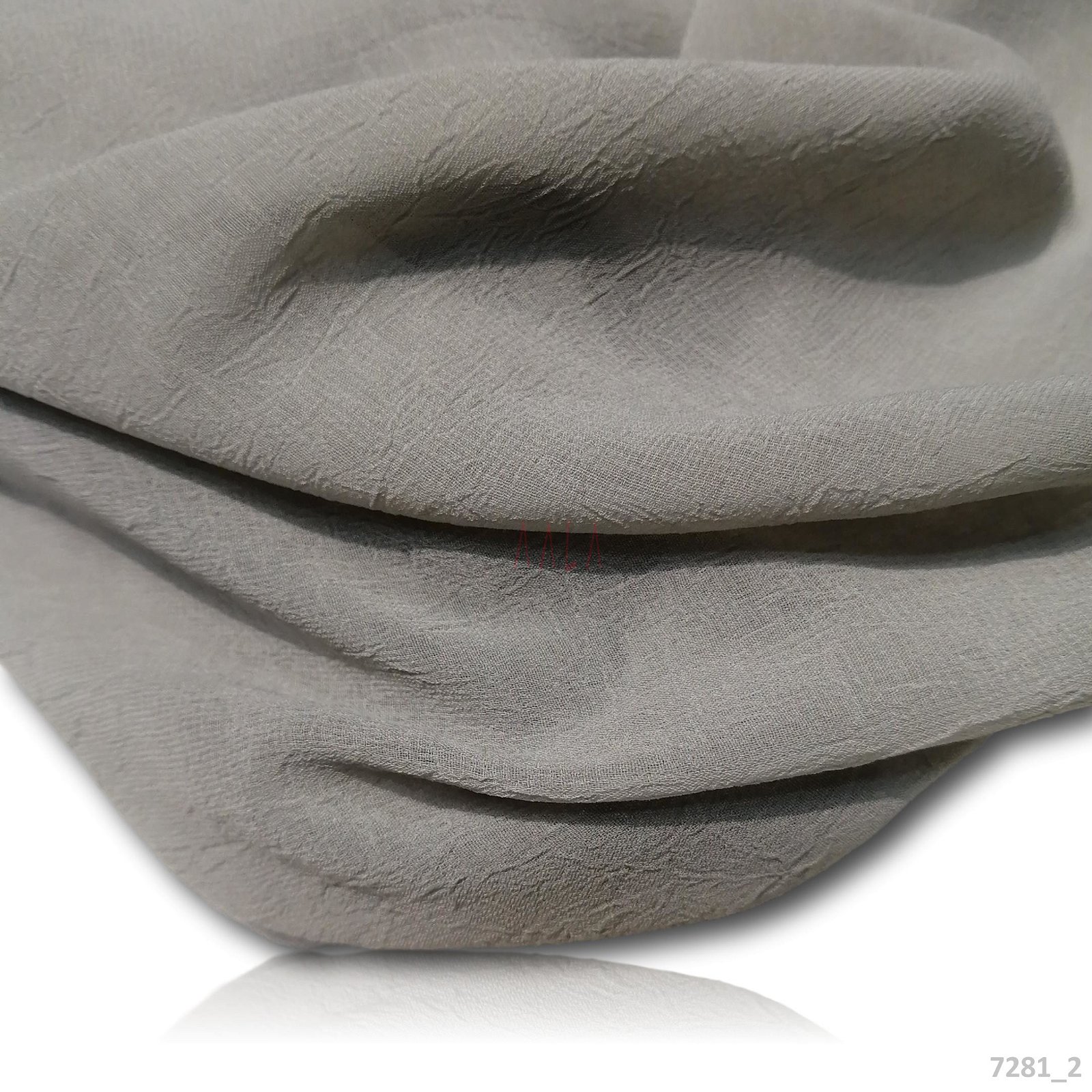 Crumpled Double-Georgette Poly-ester 58-Inches GREY Per-Metre #7281
