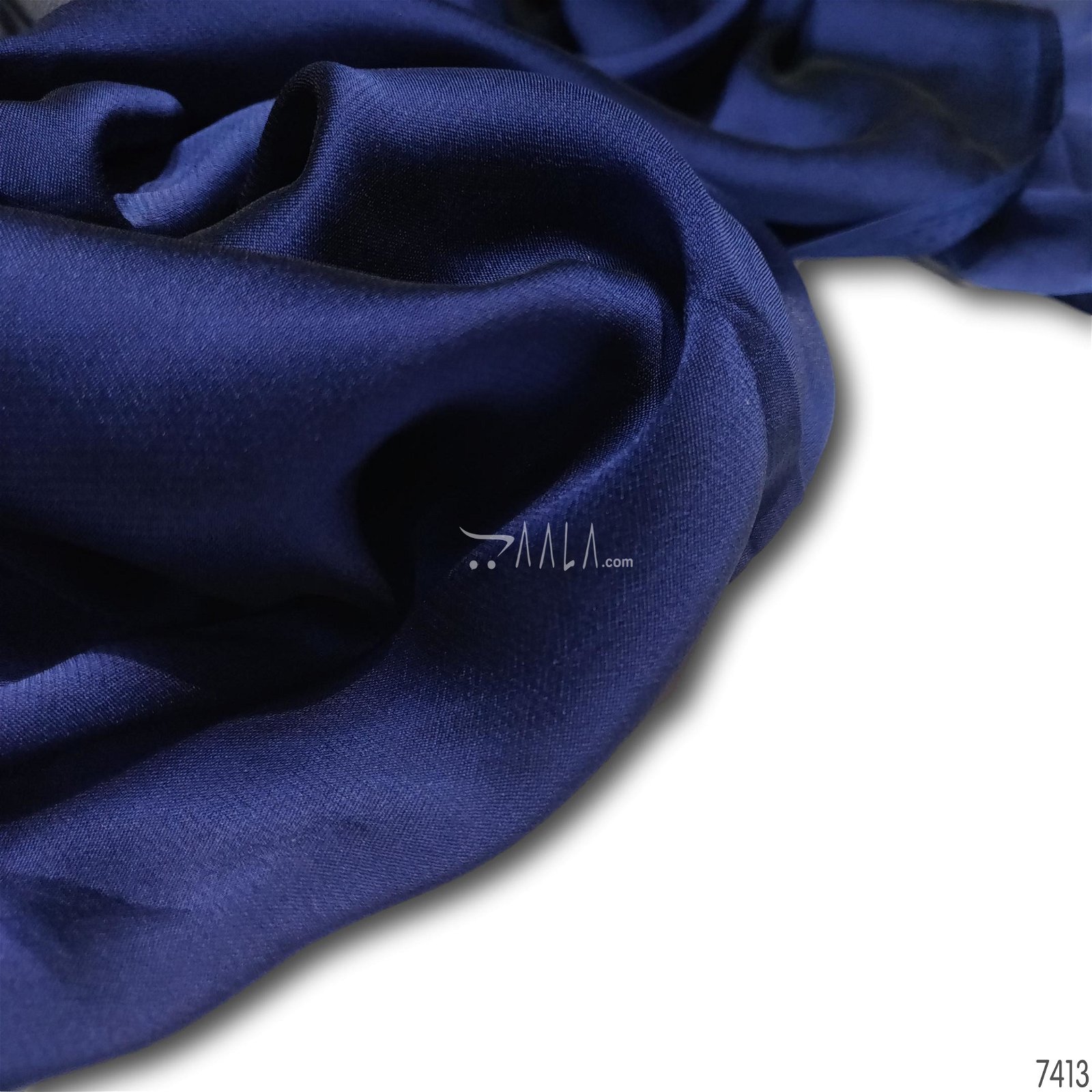 Choco Silk Poly-ester 44-Inches BLUE Per-Metre #7413
