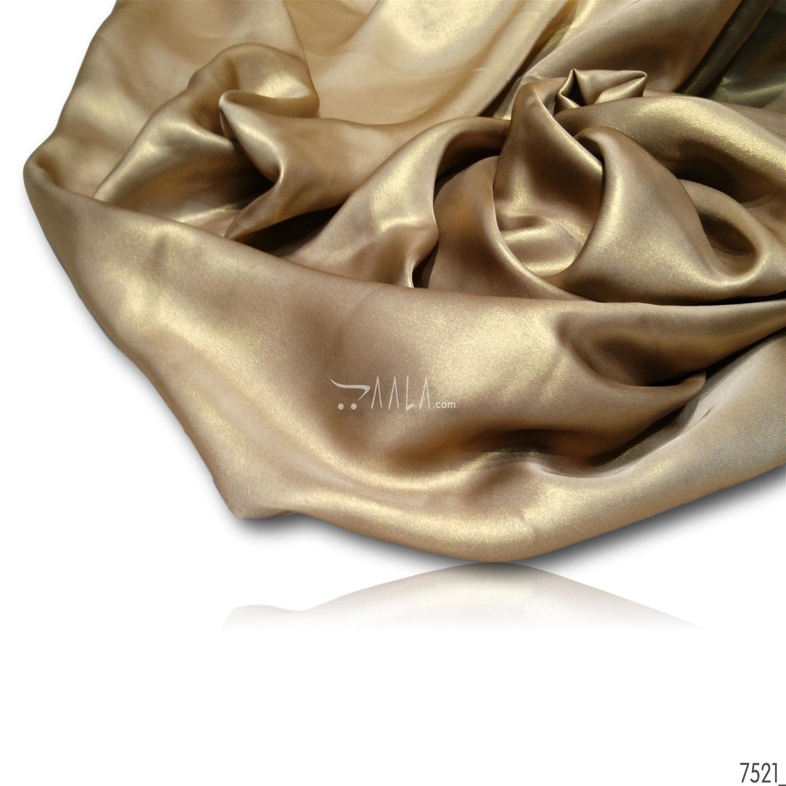 Shimmer Satin-Georgette Poly-ester 44-Inches GOLD Per-Metre #7521
