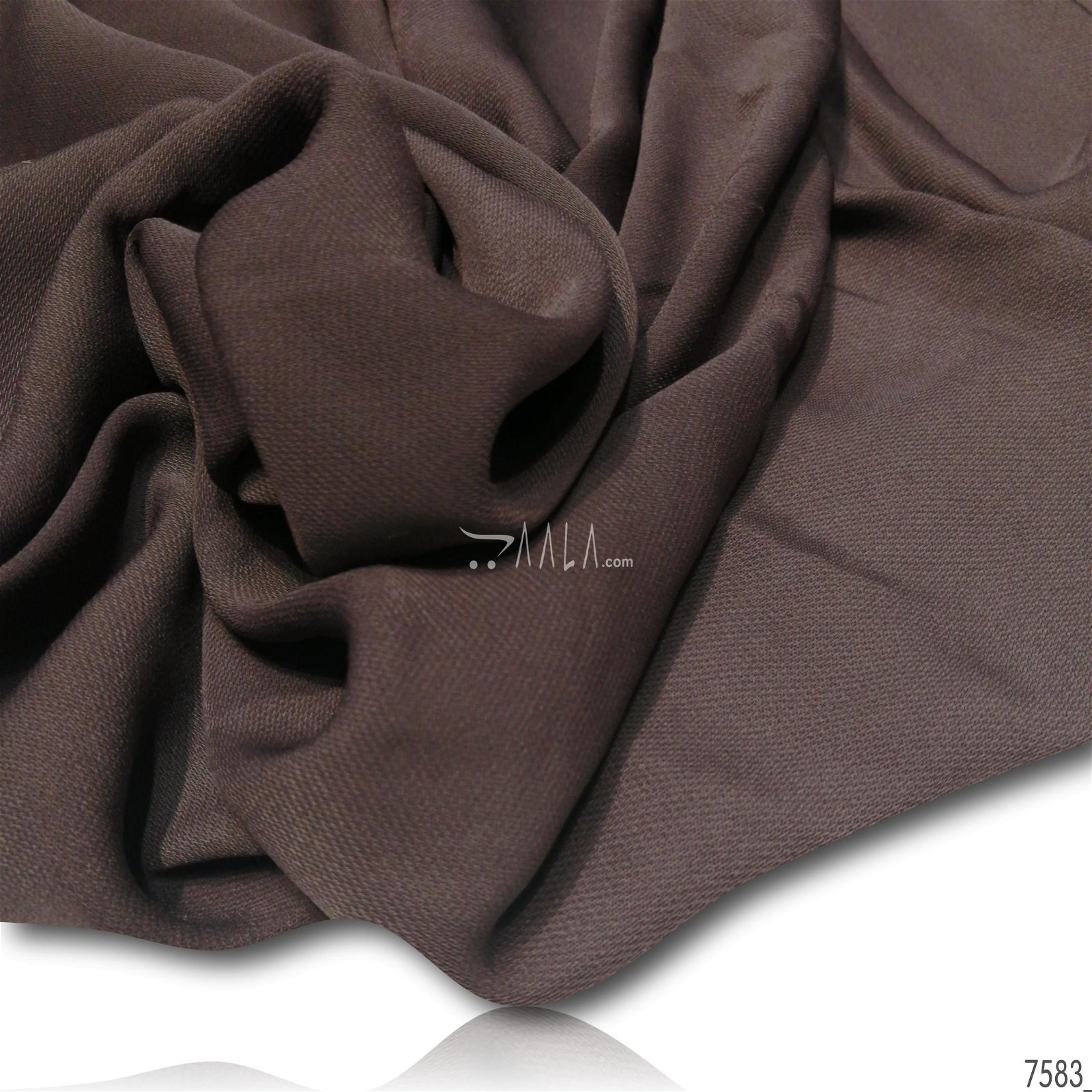 Moscow Double-Georgette Poly-ester 58-Inches BROWN Per-Metre #7583