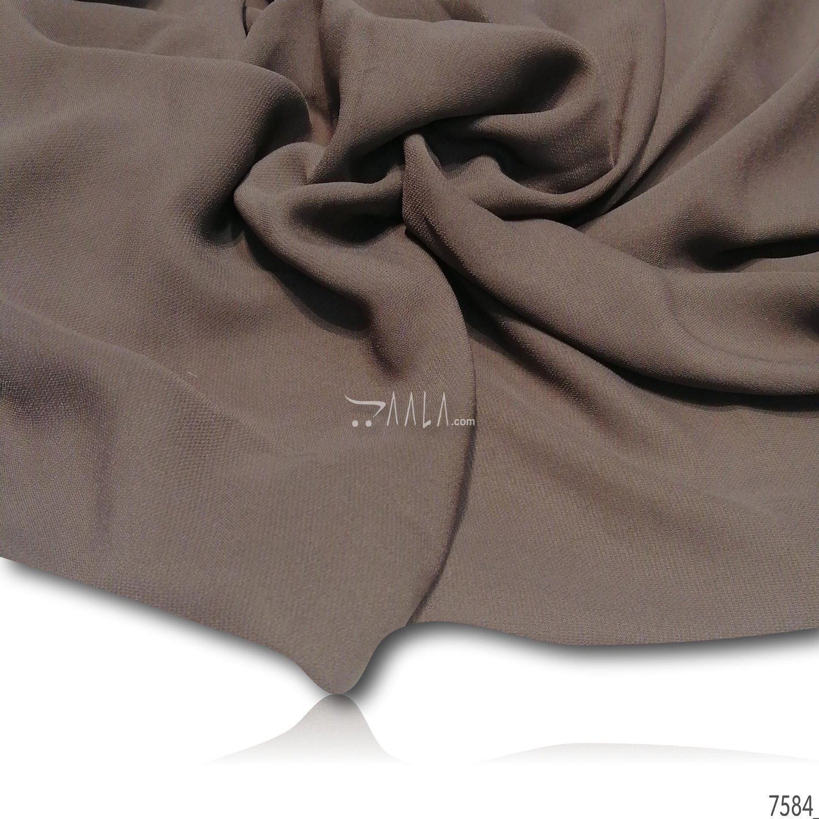 Moscow Double-Georgette Poly-ester 58-Inches BROWN Per-Metre #7584