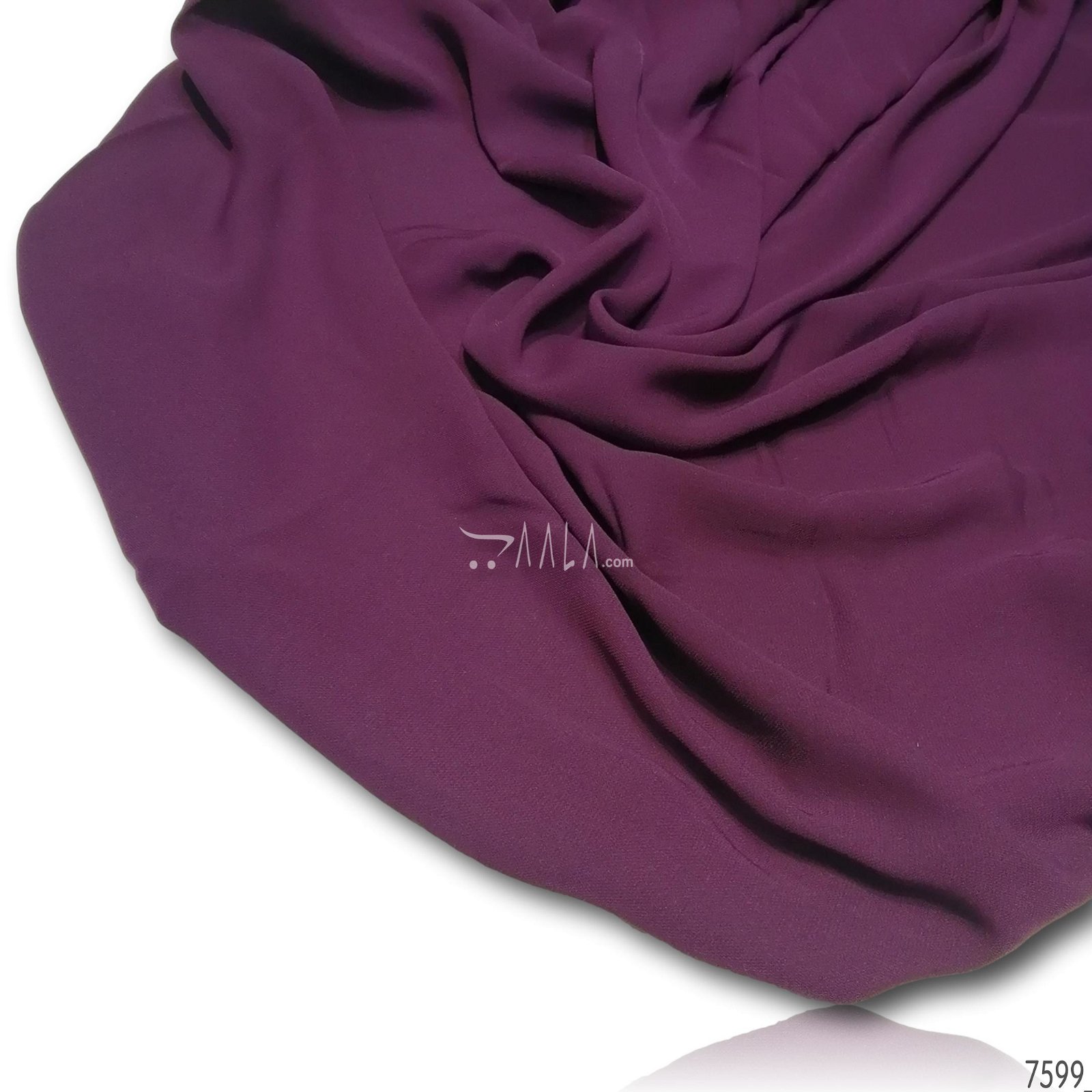 Moscow Double-Georgette Poly-ester 58-Inches WINE Per-Metre #7599