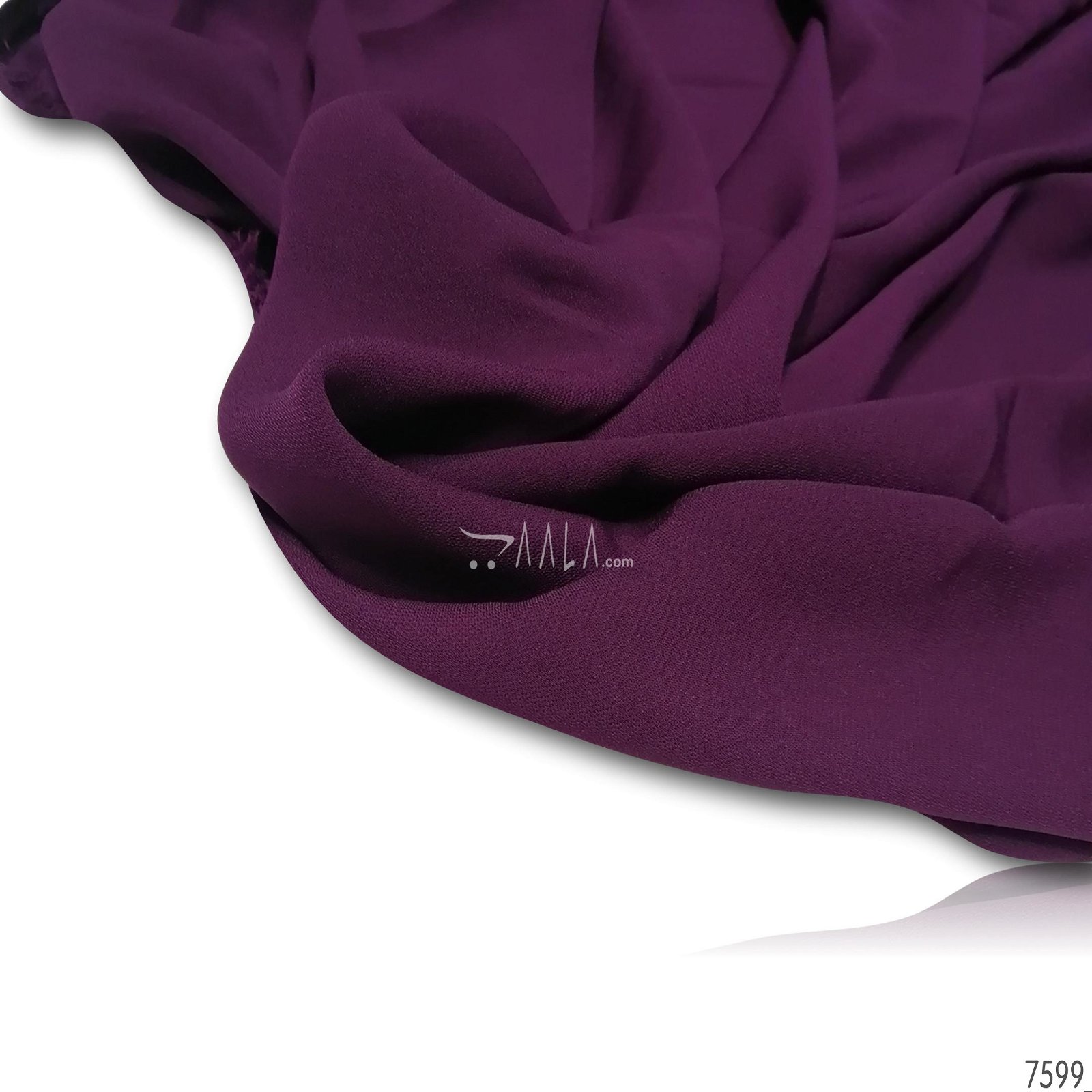 Moscow Double-Georgette Poly-ester 58-Inches WINE Per-Metre #7599