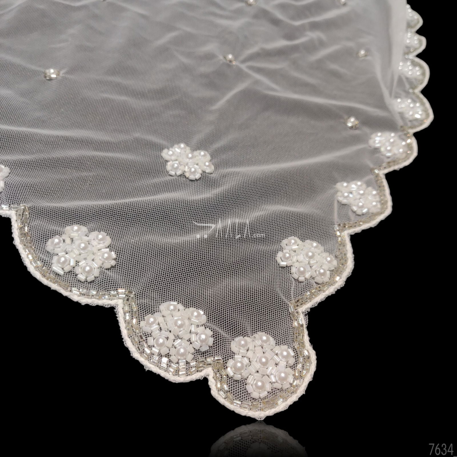 Designer Net Nylon Dupatta-44-Inches DYEABLE 2.25-Metres 