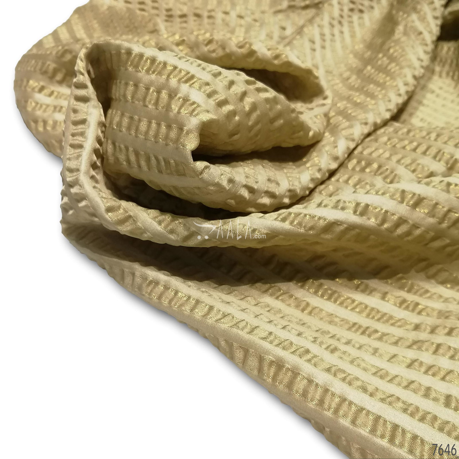 Crush Satin-Georgette Blend 44-Inches BIEGE Per-Metre 