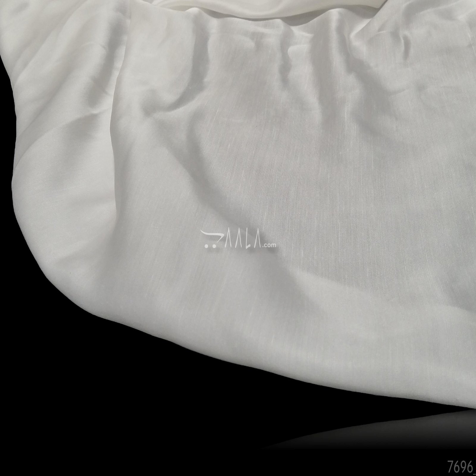 Bournville Silk Poly-ester 44-Inches WHITE Per-Metre #7696