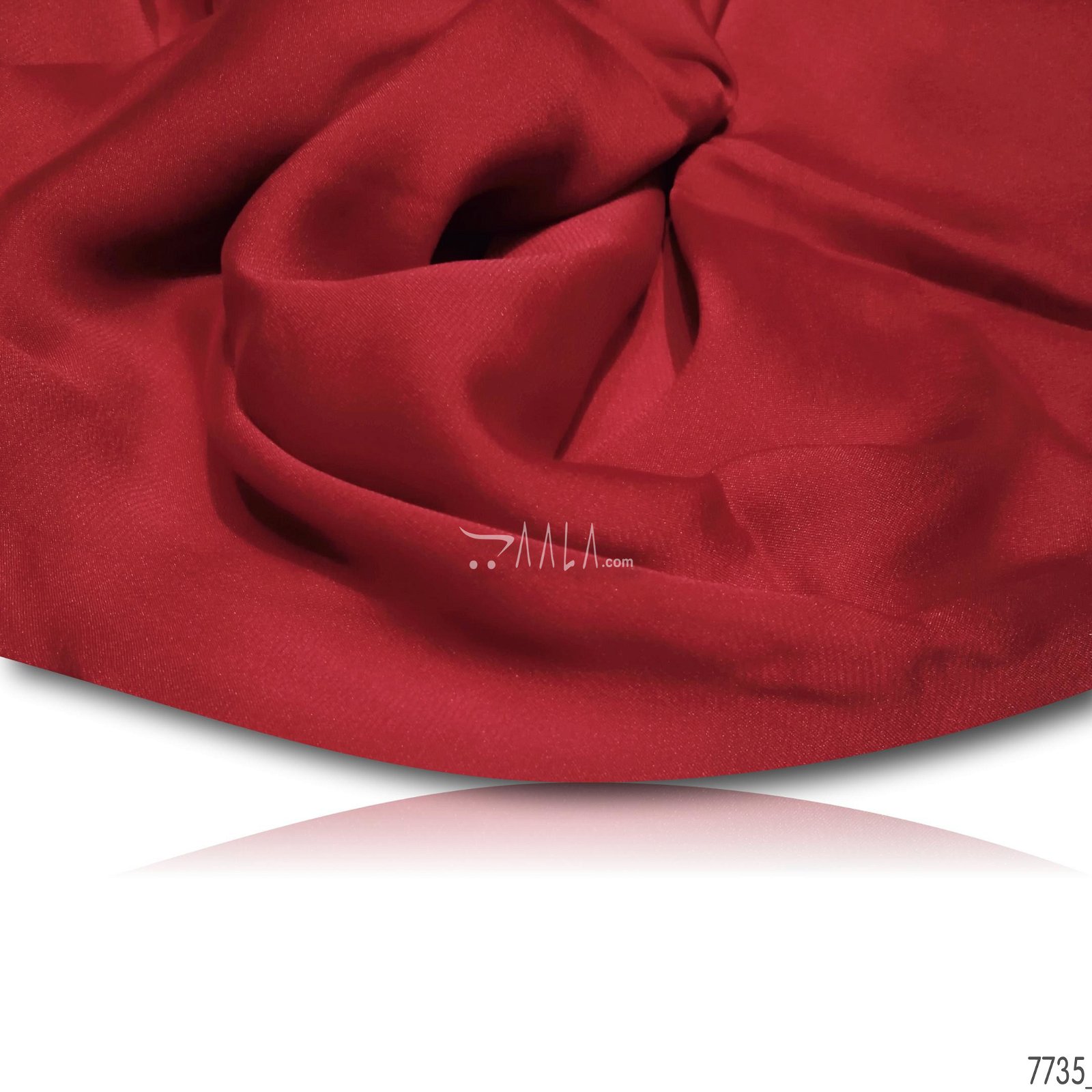 Choco Silk Poly-ester 44-Inches RED Per-Metre #7735