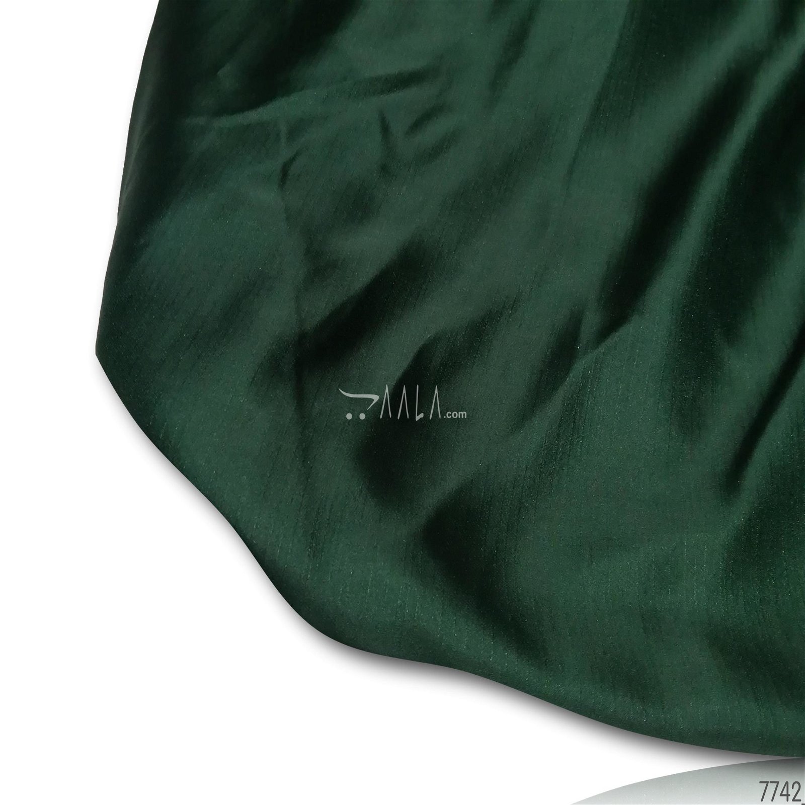 Crunchy Silk Poly-ester 44-Inches GREEN Per-Metre #7742