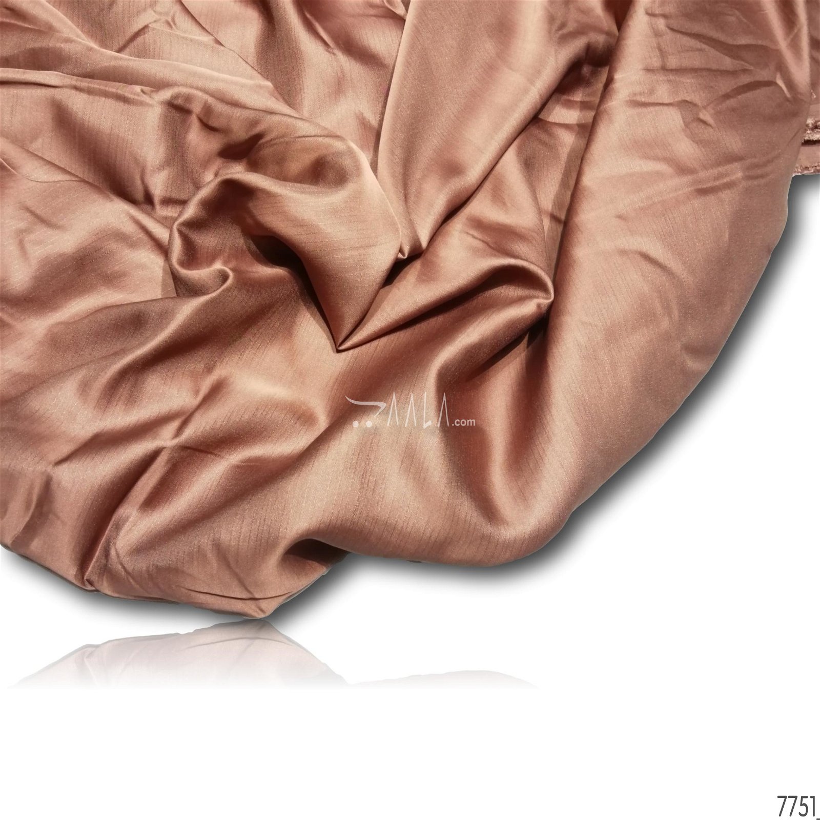 Crunchy Silk Poly-ester 44-Inches CARROT Per-Metre #7751