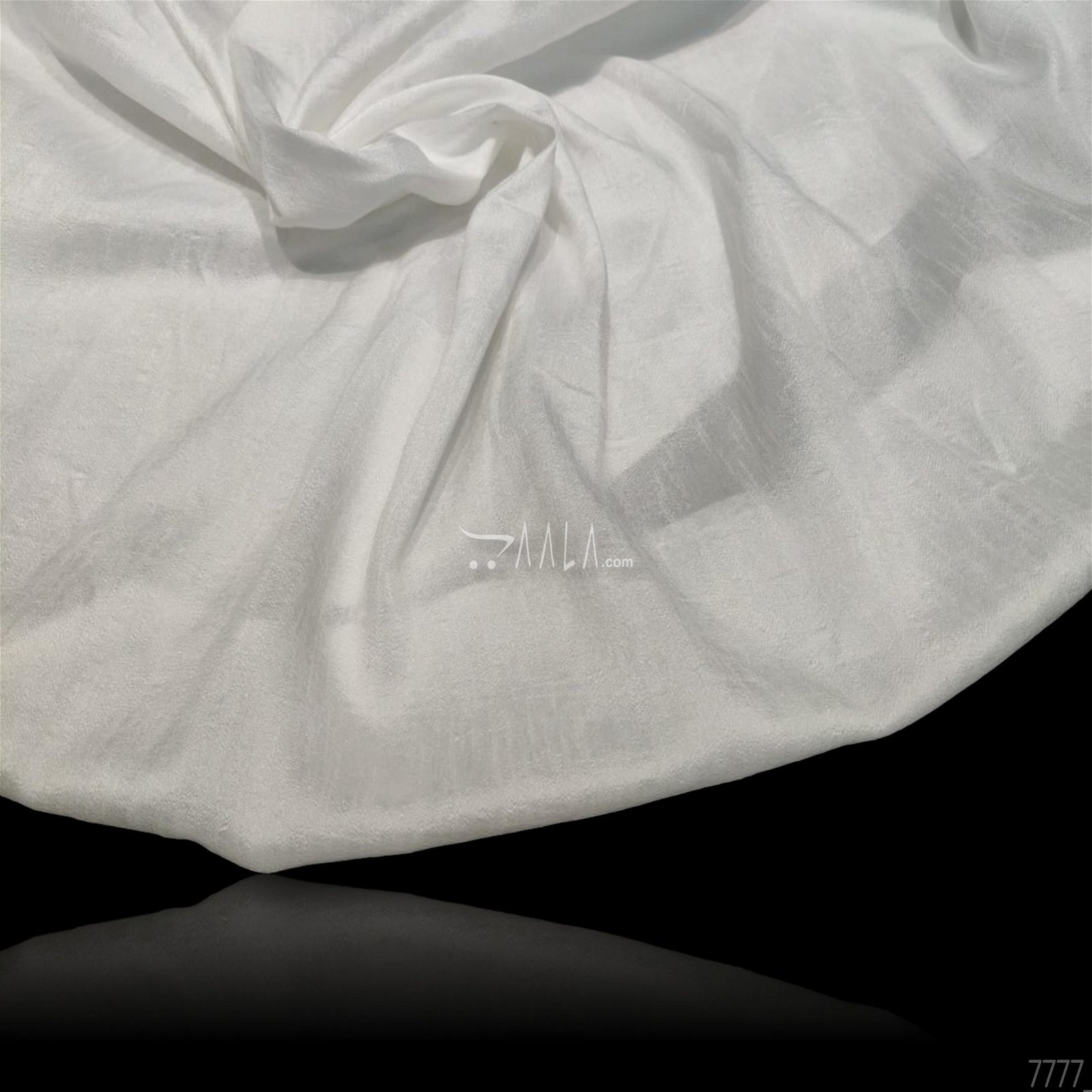 Brownie Silk Poly-ester 44-Inches WHITE Per-Metre #7777