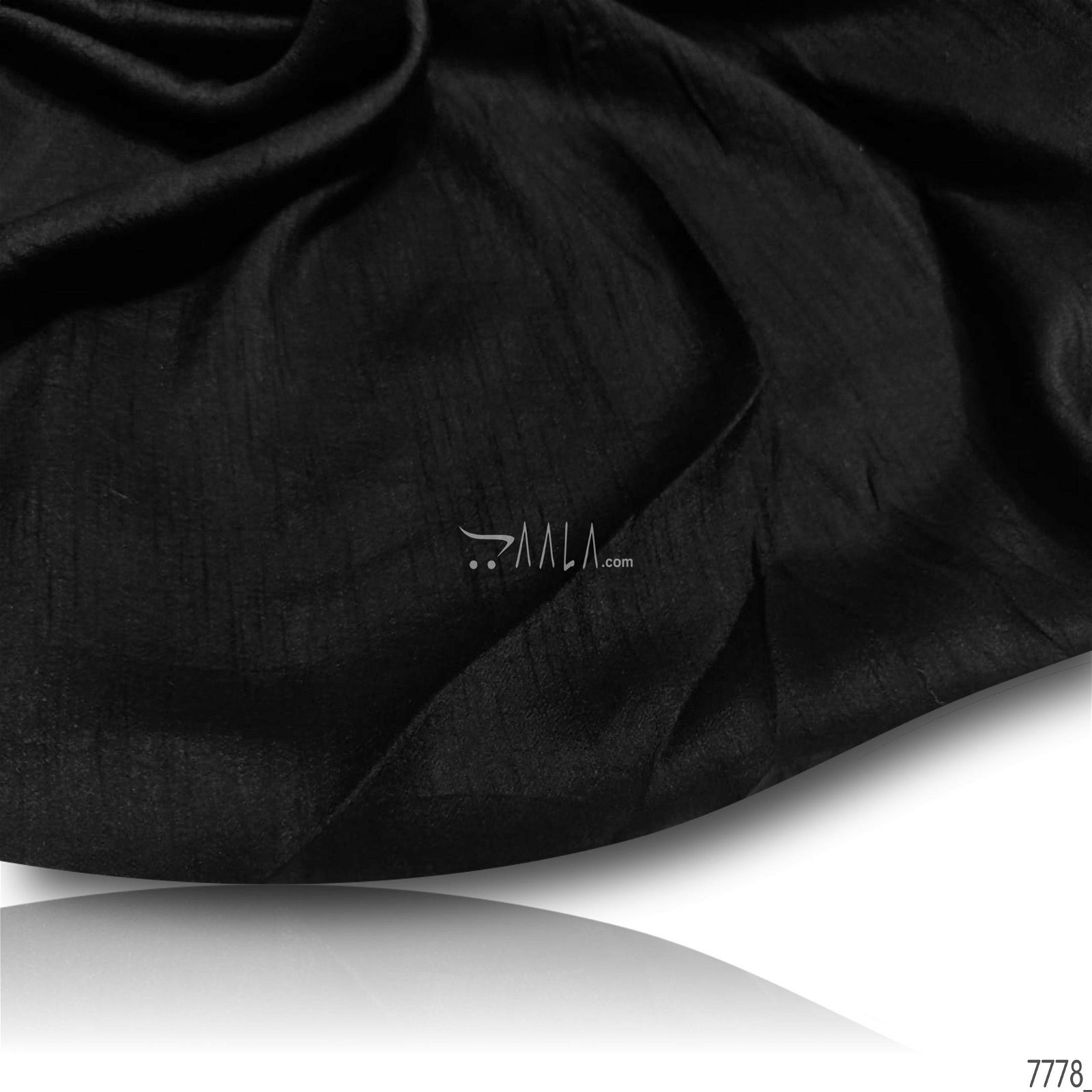 Brownie Silk Poly-ester 44-Inches BLACK Per-Metre #7778