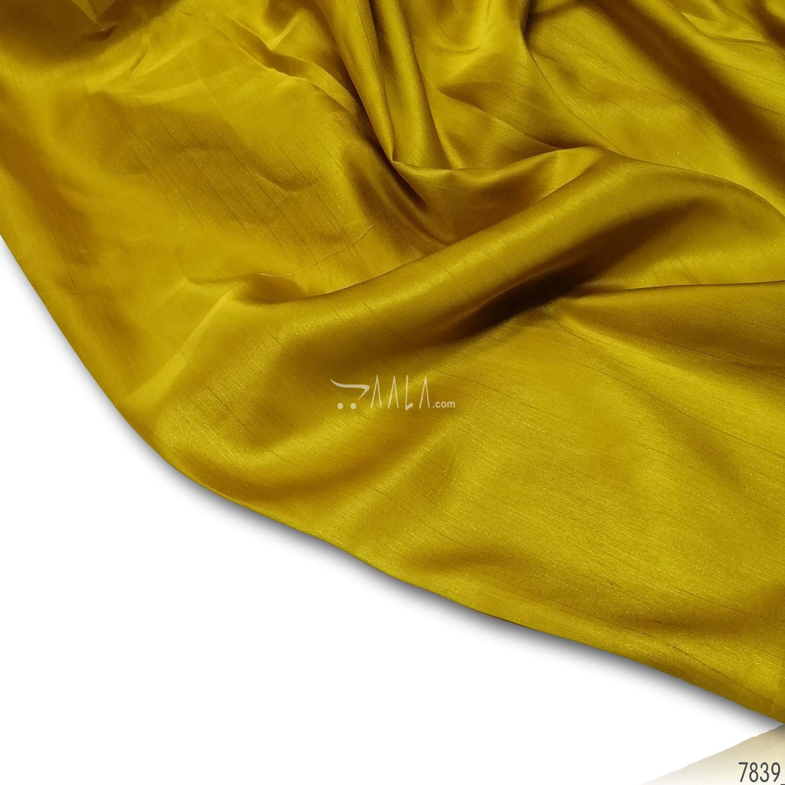Crunchy Silk Poly-ester 44-Inches YELLOW Per-Metre #7839