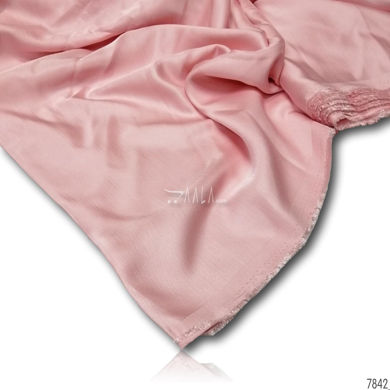 Crunchy Silk Poly-ester 44-Inches PINK Per-Metre #7842