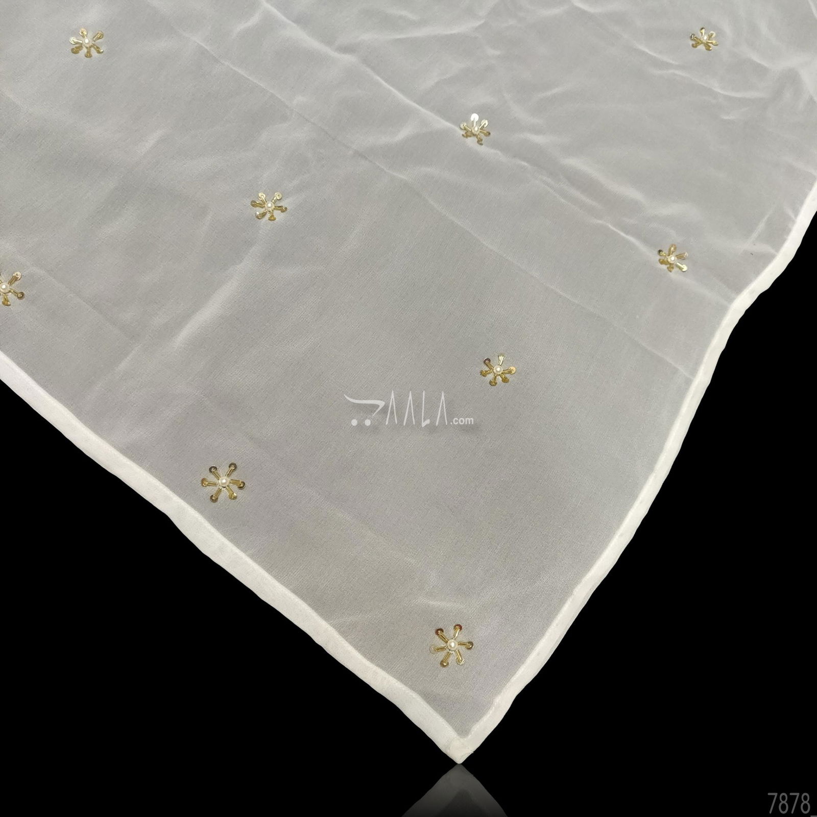 Designer Georgette Viscose Dupatta-42-Inches DYEABLE 2.25-Metres #7878