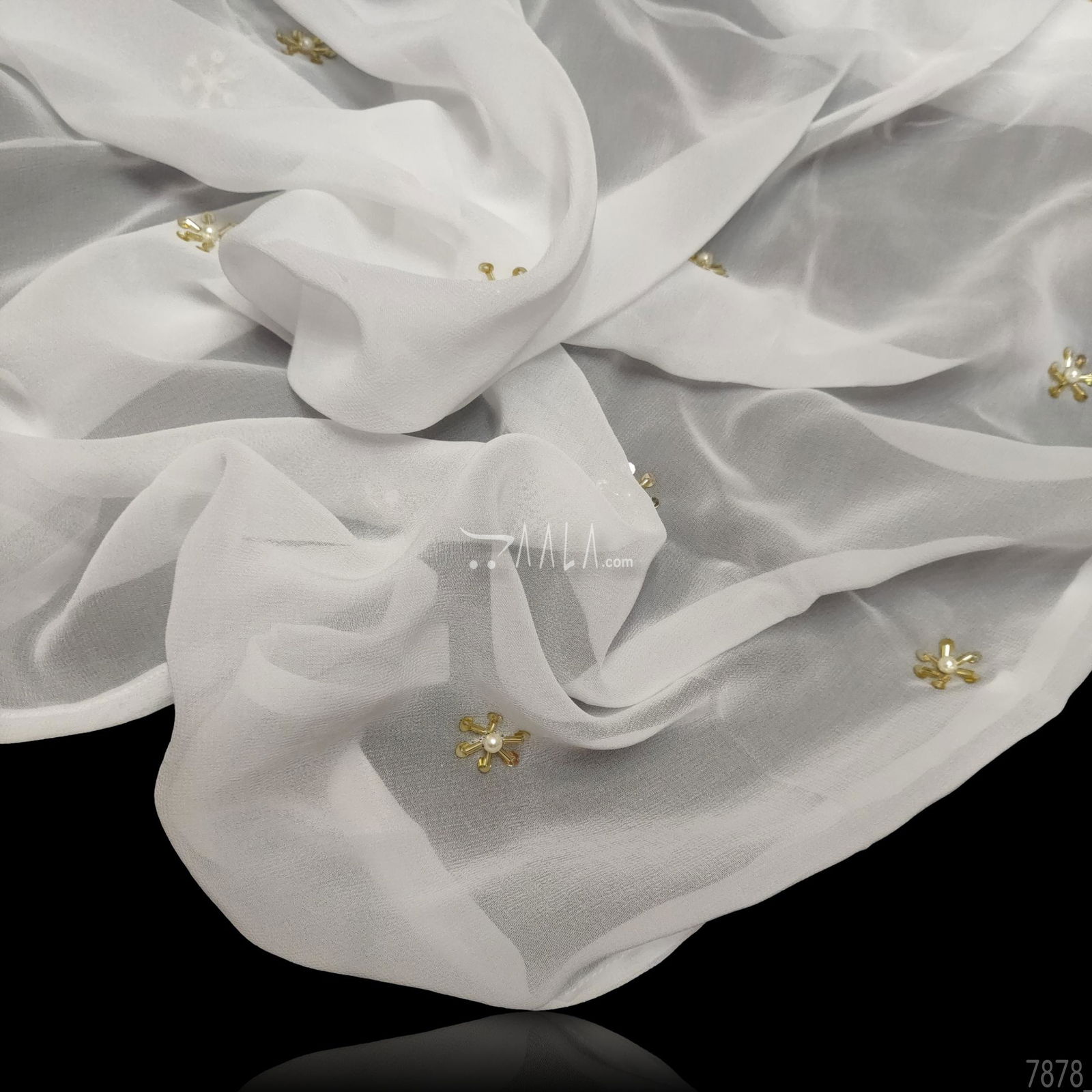 Designer Georgette Viscose Dupatta-42-Inches DYEABLE 2.25-Metres #7878