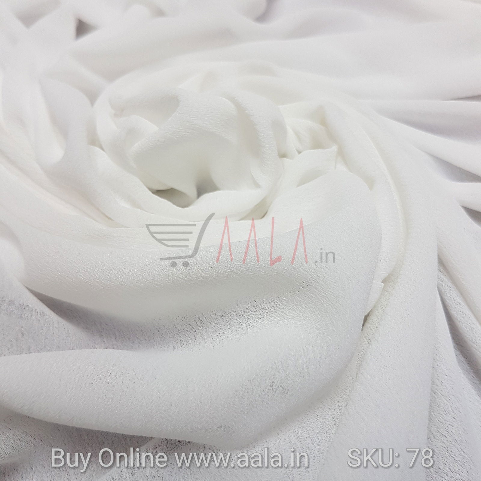 Royal Chiffon Nylon 44 Inches Dyeable Per Metre #78