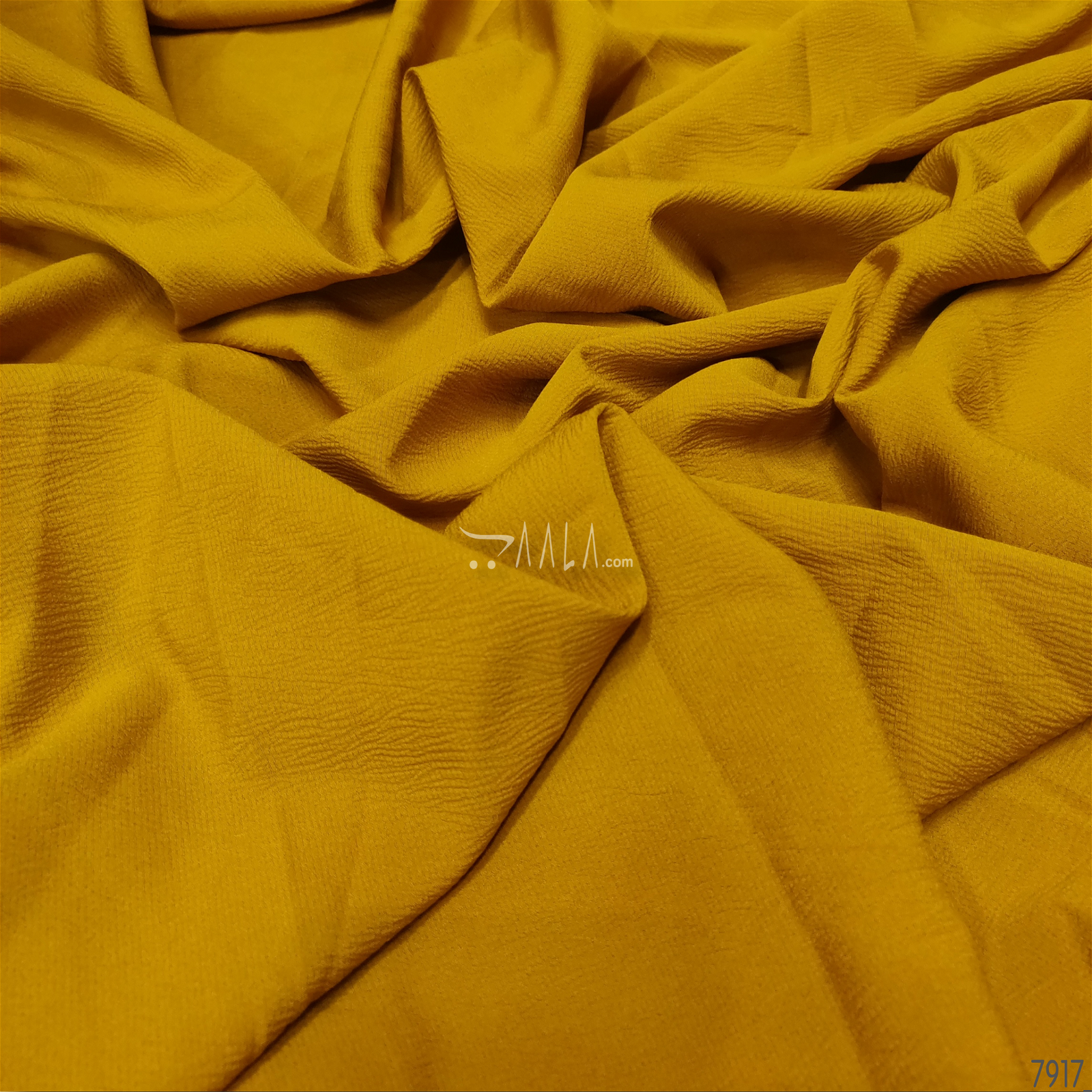 Stretch Double-Georgette Poly-ester 58-Inches MUSTARD Per-Metre #7917