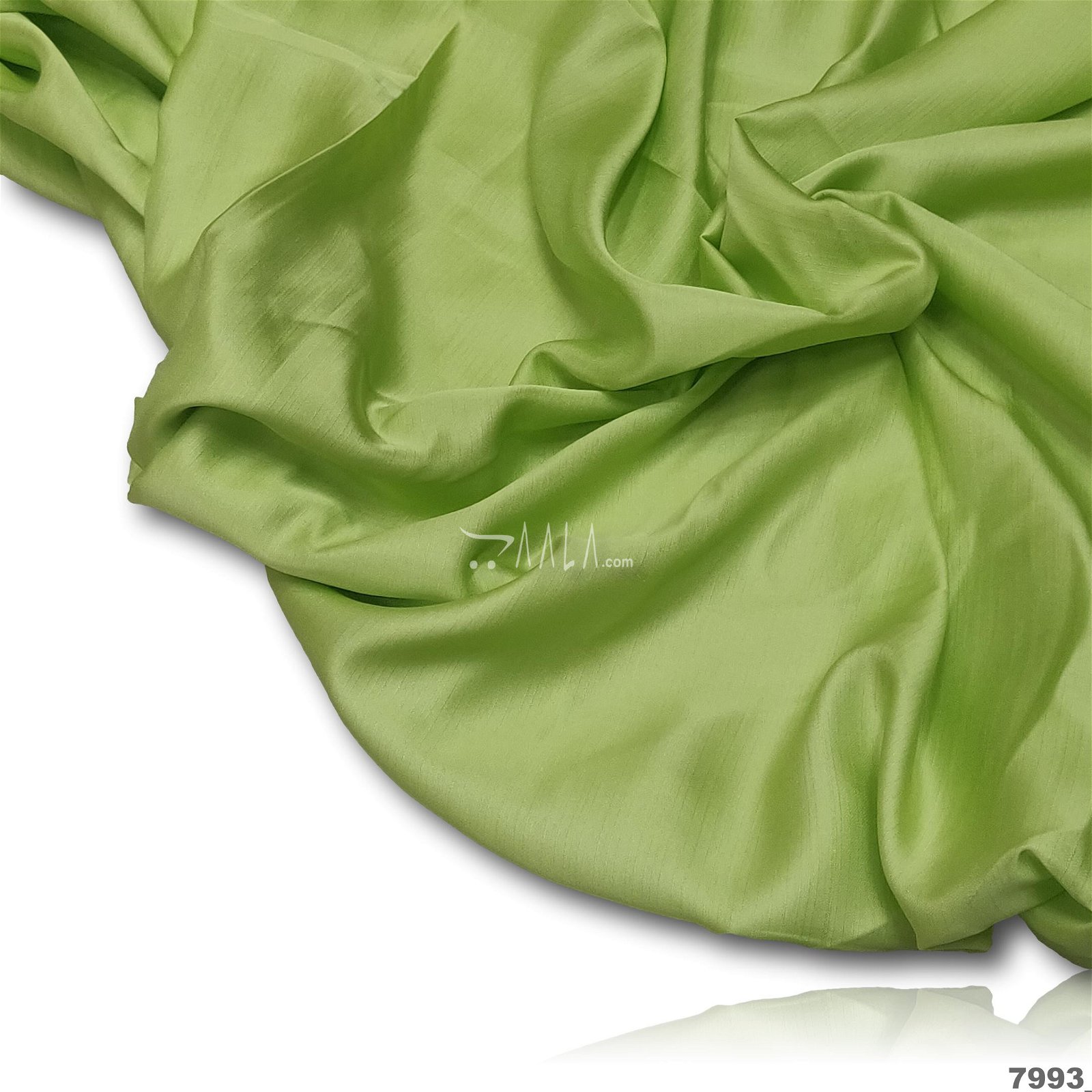 Crunchy Silk Poly-ester 44-Inches GREEN Per-Metre #7993