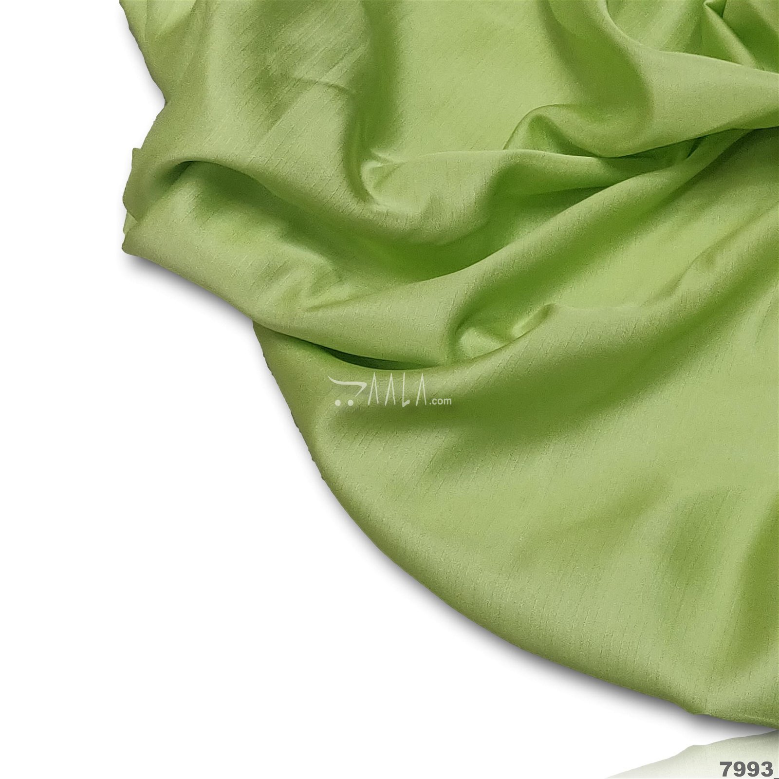 Crunchy Silk Poly-ester 44-Inches GREEN Per-Metre #7993