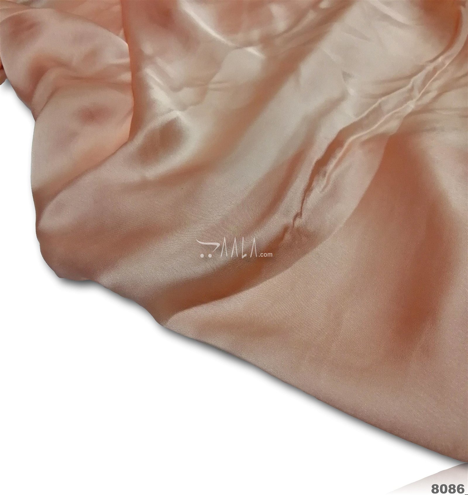 Caramel Silk Poly-ester 44-Inches PEACH Per-Metre #8086
