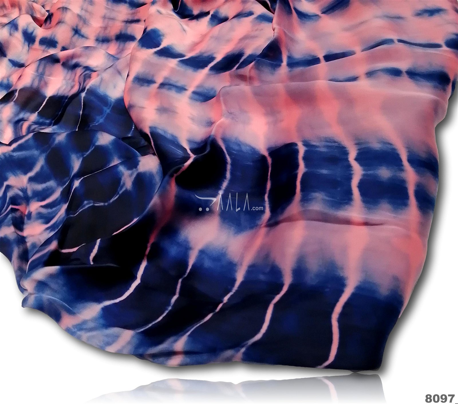 Tie-Dye Silk Poly-ester 44-Inches ASSORTED Per-Metre #8097
