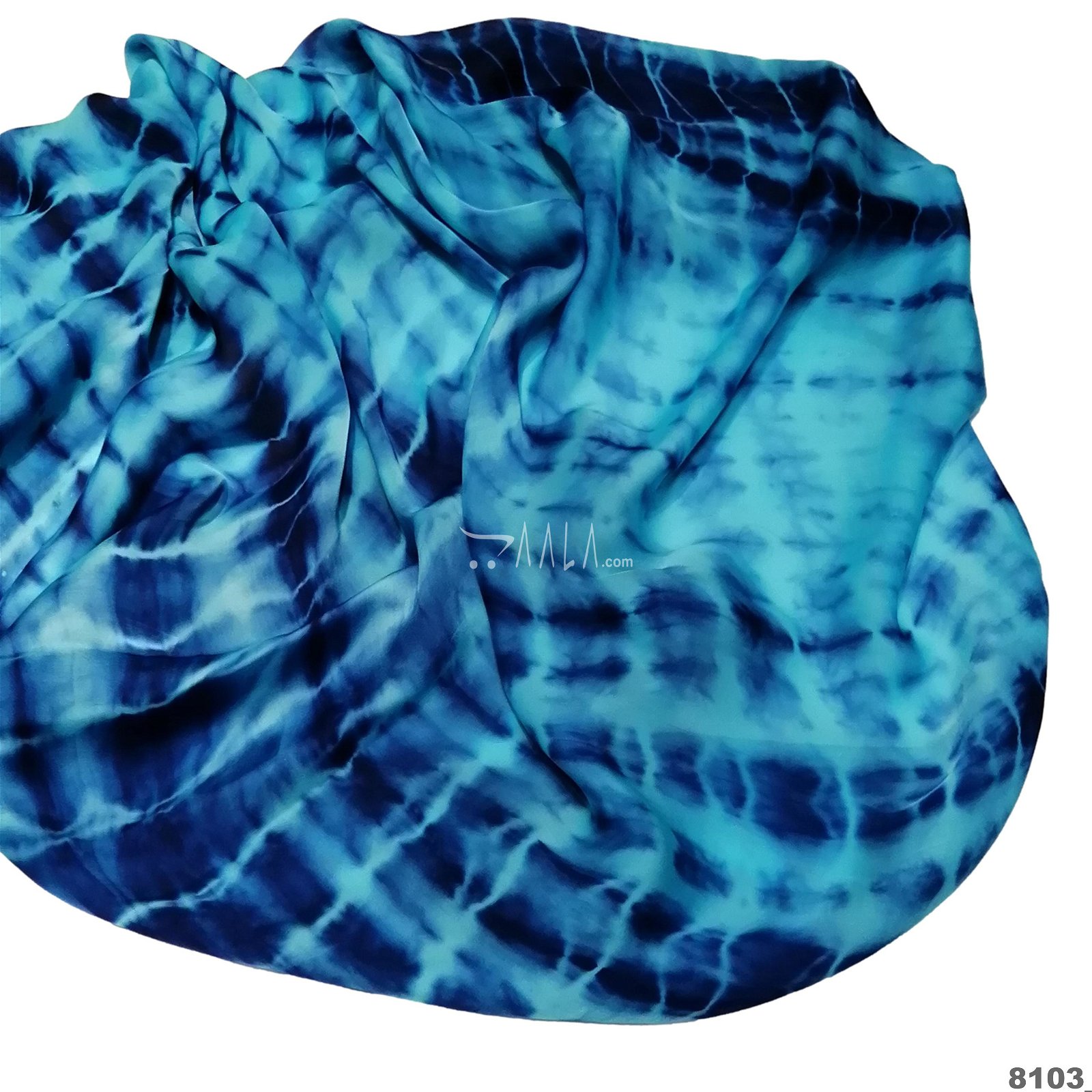 Tie-Dye Silk Poly-ester 44-Inches ASSORTED Per-Metre #8103