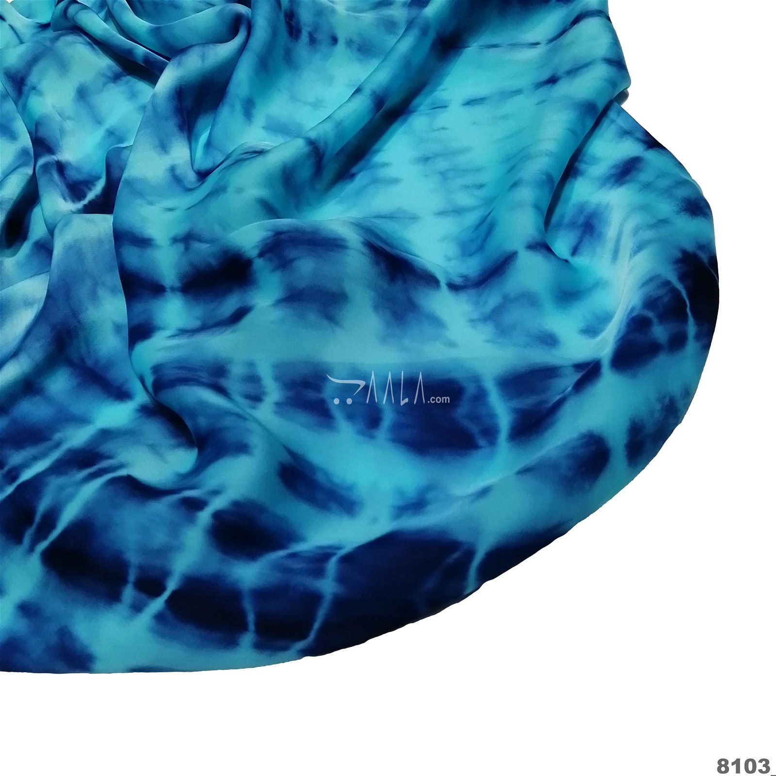 Tie-Dye Silk Poly-ester 44-Inches ASSORTED Per-Metre #8103