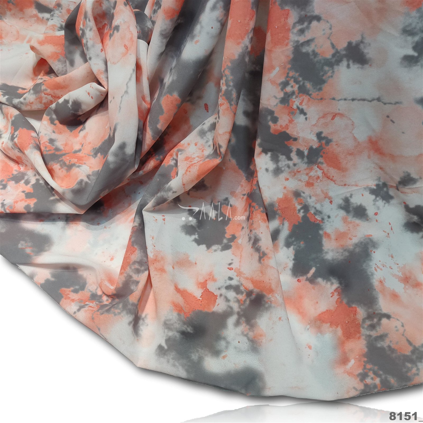 Tie-Dye Mossy-Georgette Poly-ester 44-Inches ASSORTED Per-Metre #8151