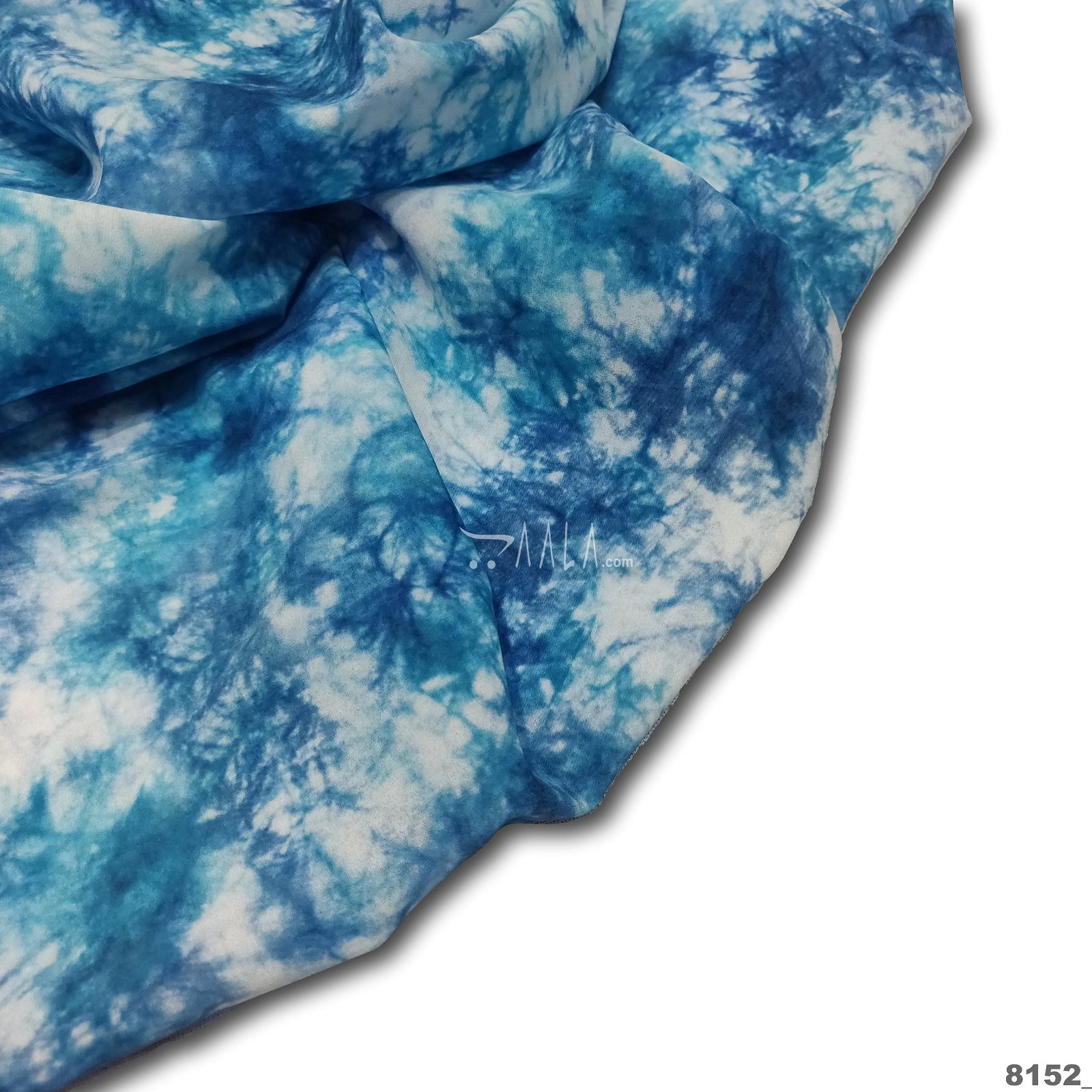 Tie-Dye Mossy-Georgette Poly-ester 44-Inches ASSORTED Per-Metre #8152