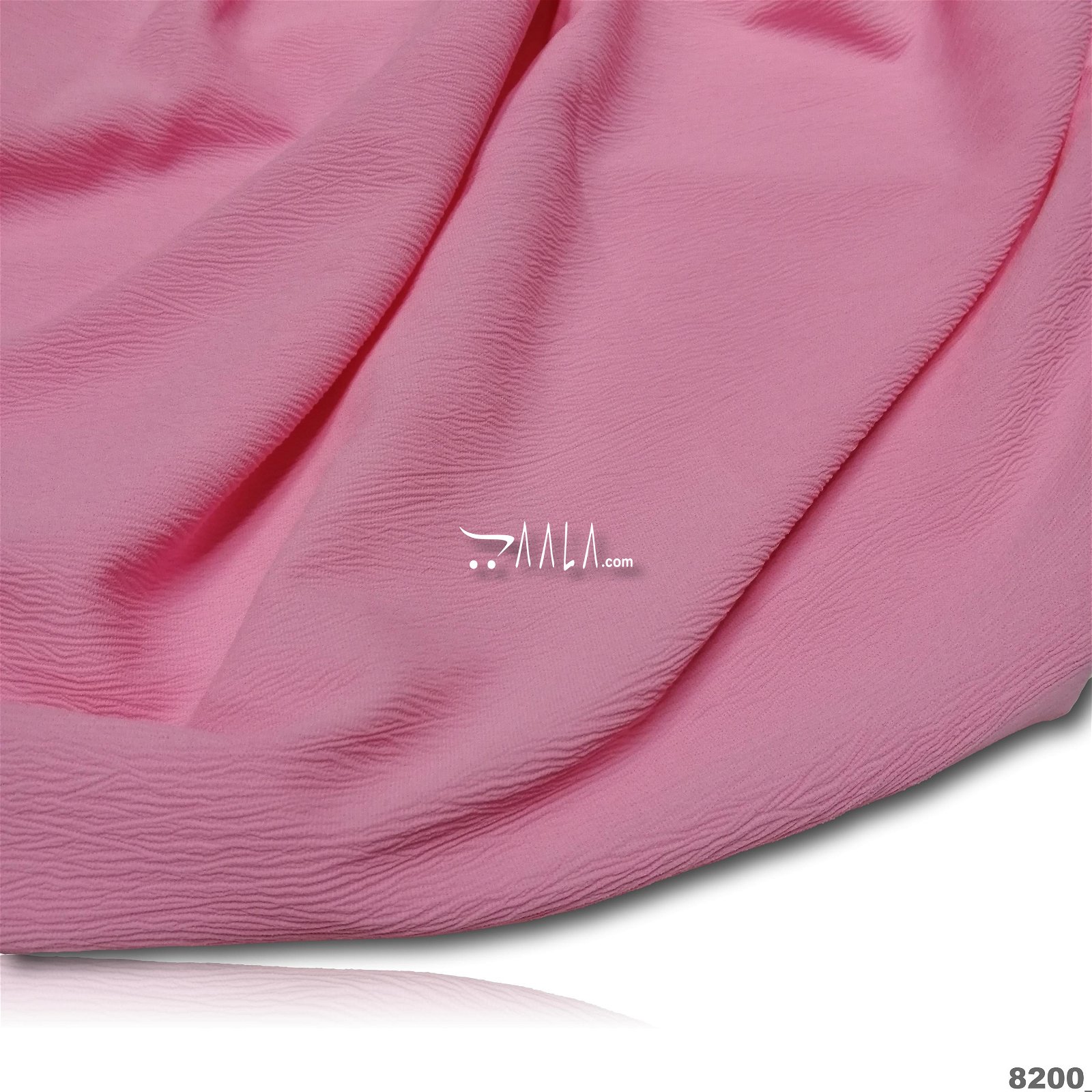 Stretch Double-Georgette Poly-ester 58-Inches PINK Per-Metre #8200