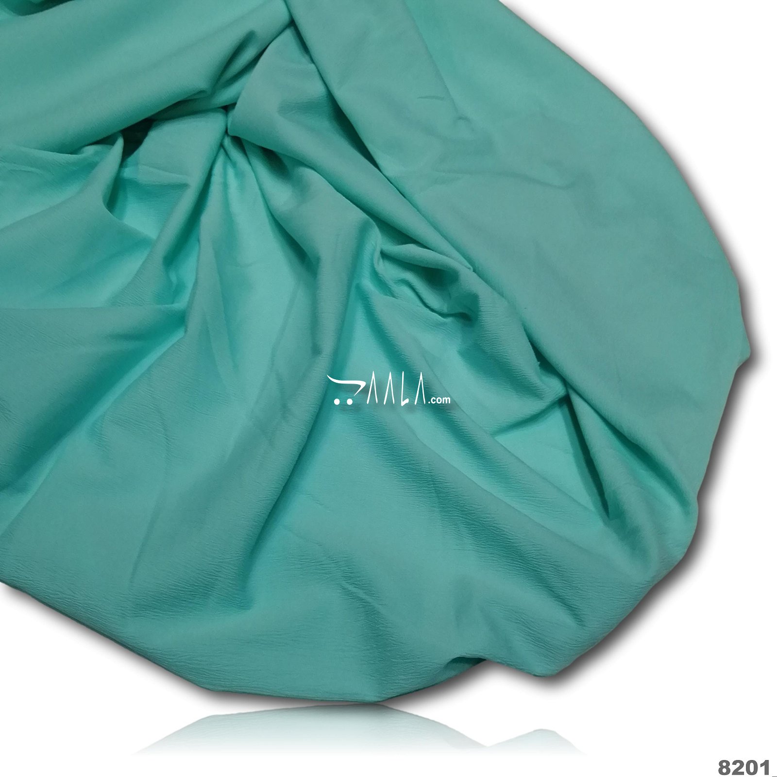 Stretch Double-Georgette Poly-ester 58-Inches GREEN Per-Metre #8201