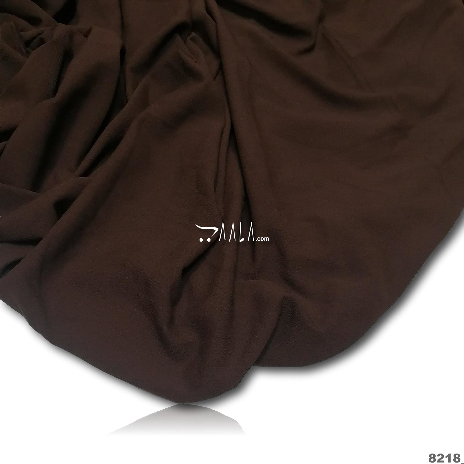Stretch Double-Georgette Poly-ester 58-Inches BROWN Per-Metre #8218