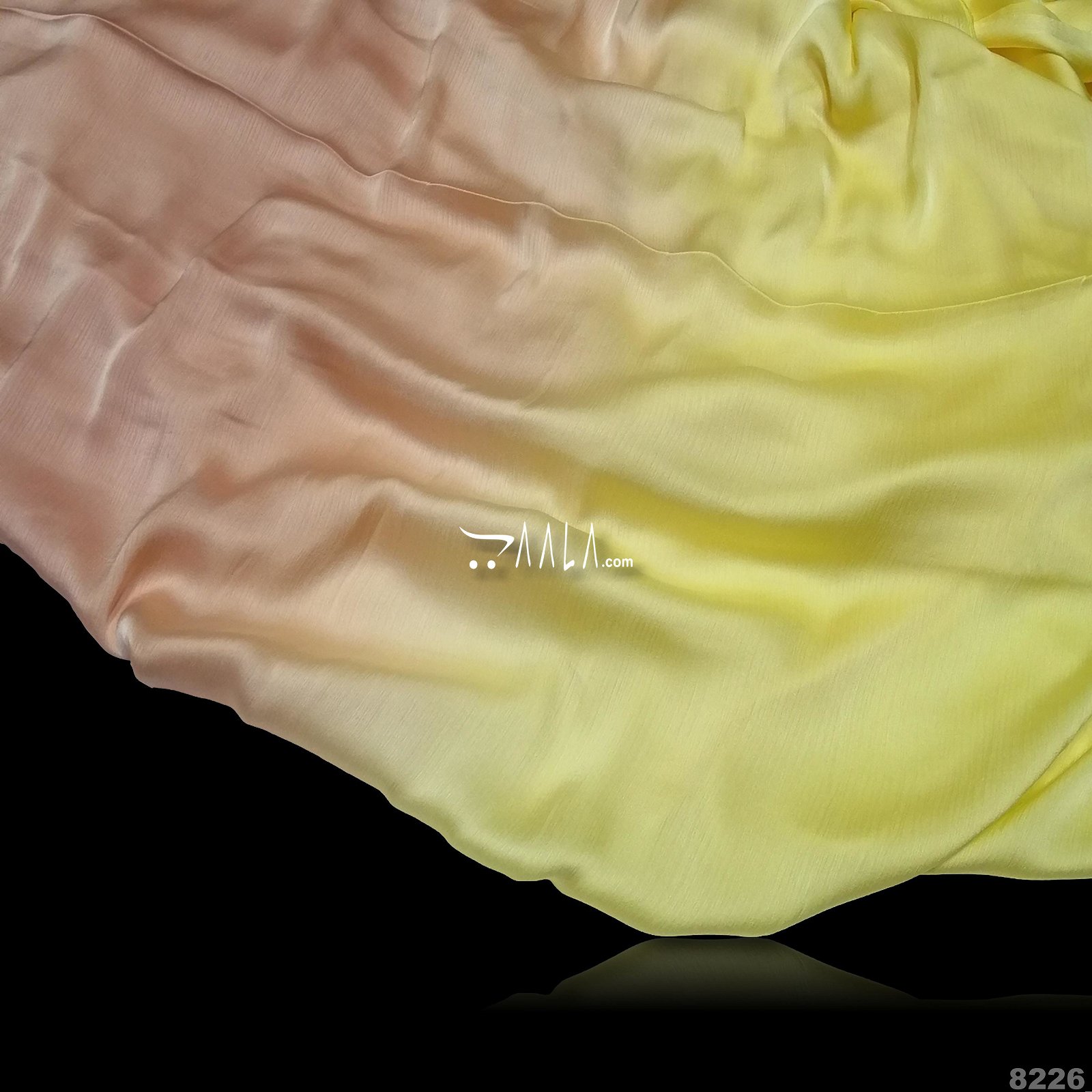 Shaded Satin-Chiffon Poly-ester 44-Inches ASSORTED Per-Metre #8226