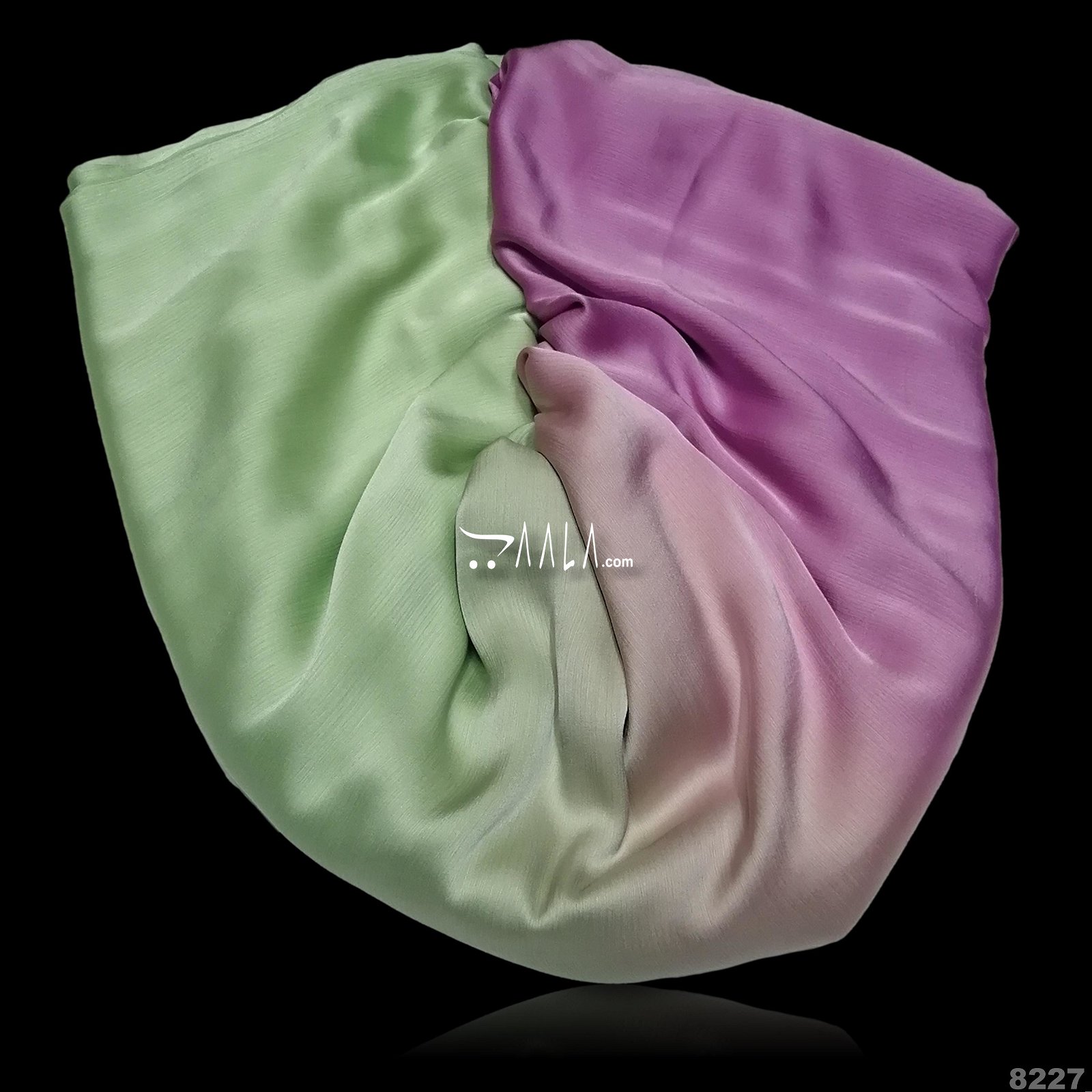 Shaded Satin-Chiffon Poly-ester 44-Inches ASSORTED Per-Metre #8227