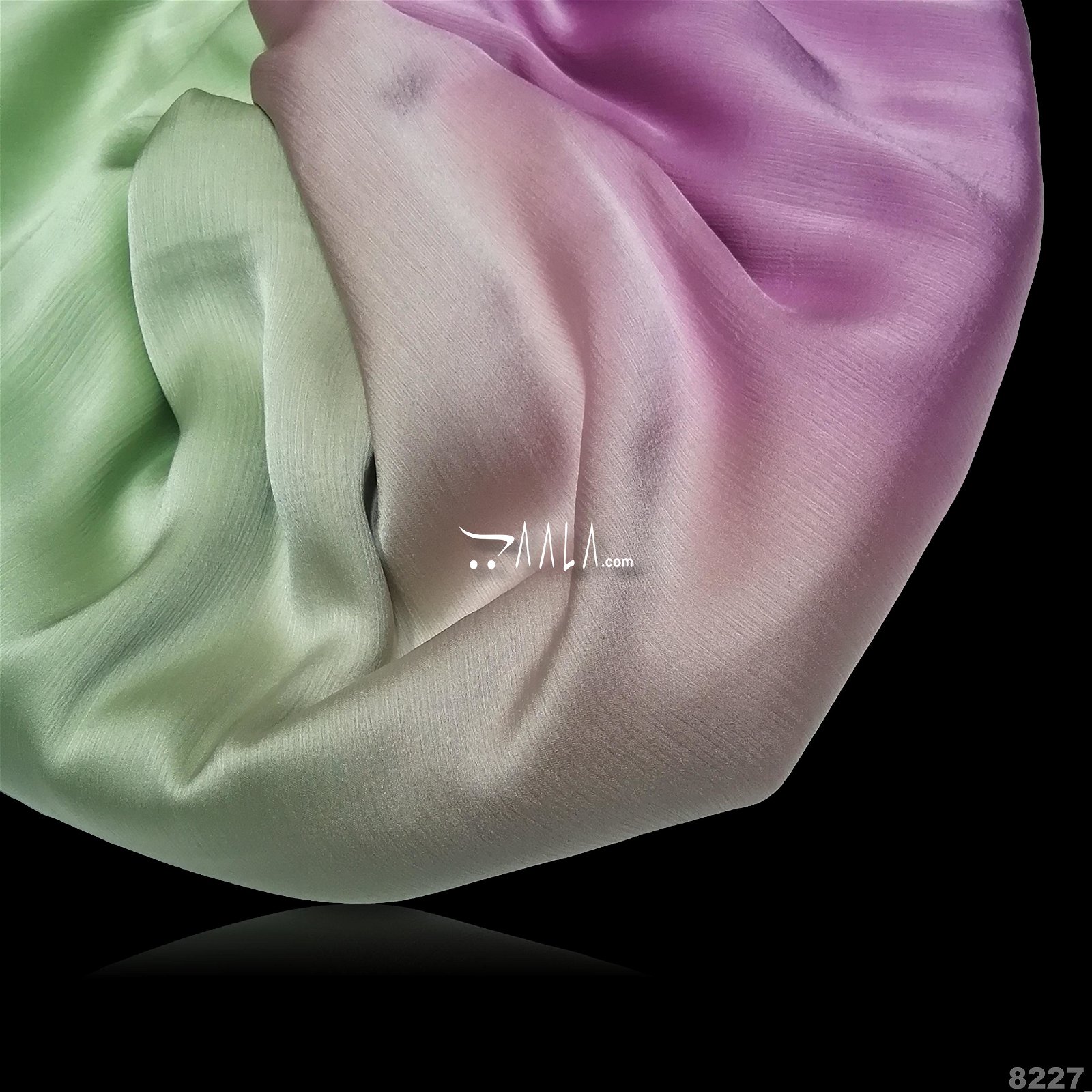 Shaded Satin-Chiffon Poly-ester 44-Inches ASSORTED Per-Metre #8227