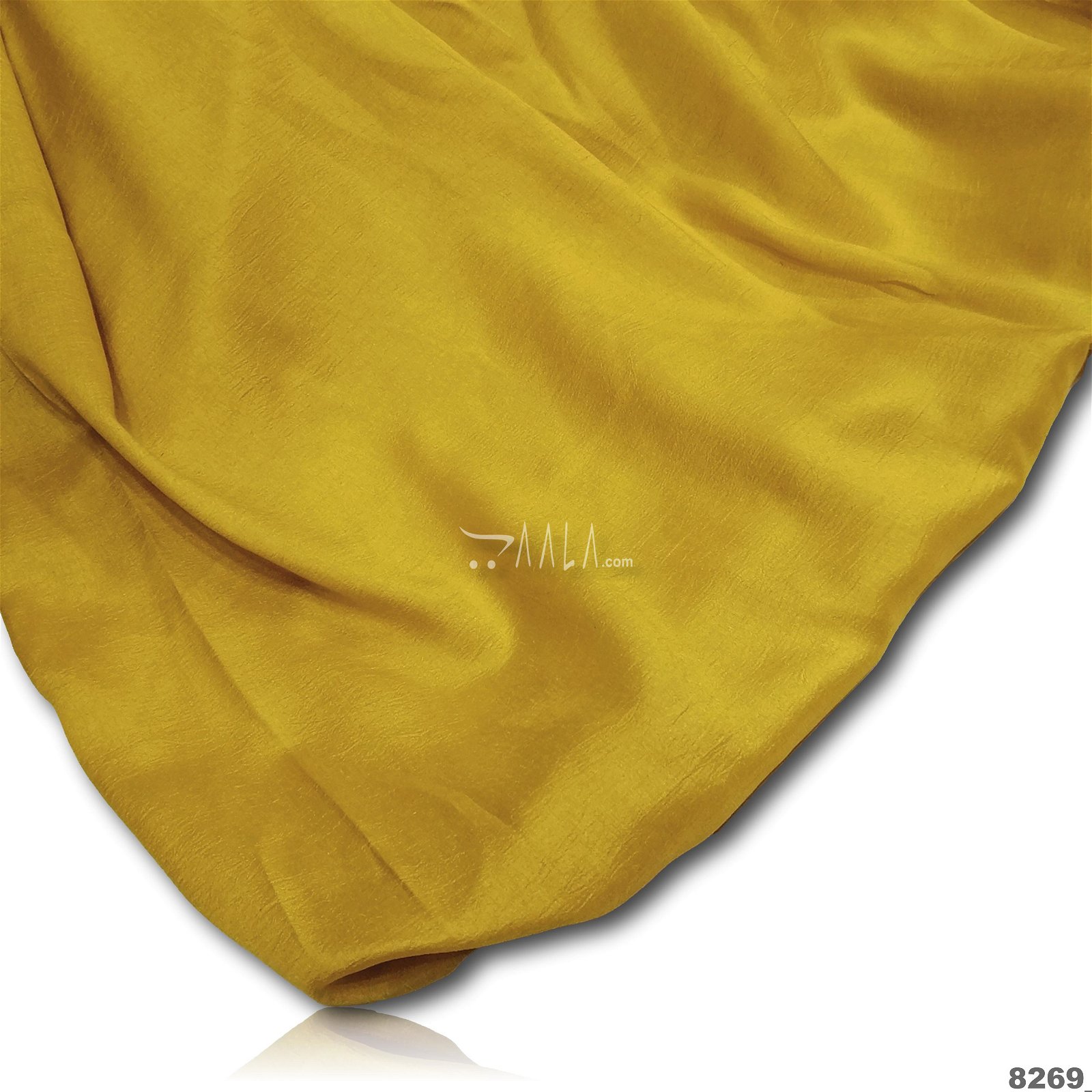 Donut Silk Poly-ester 44-Inches YELLOW Per-Metre #8269