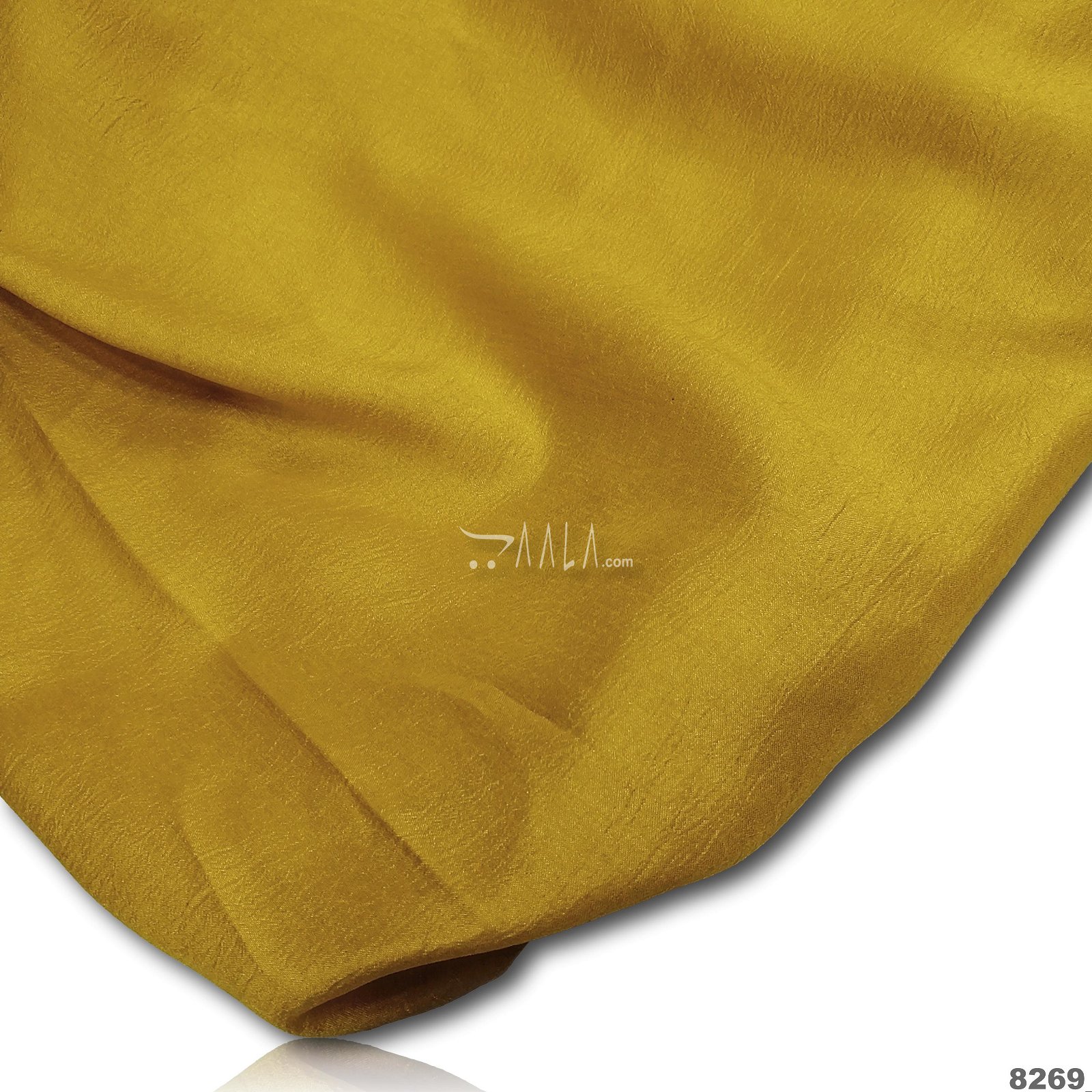 Donut Silk Poly-ester 44-Inches YELLOW Per-Metre #8269