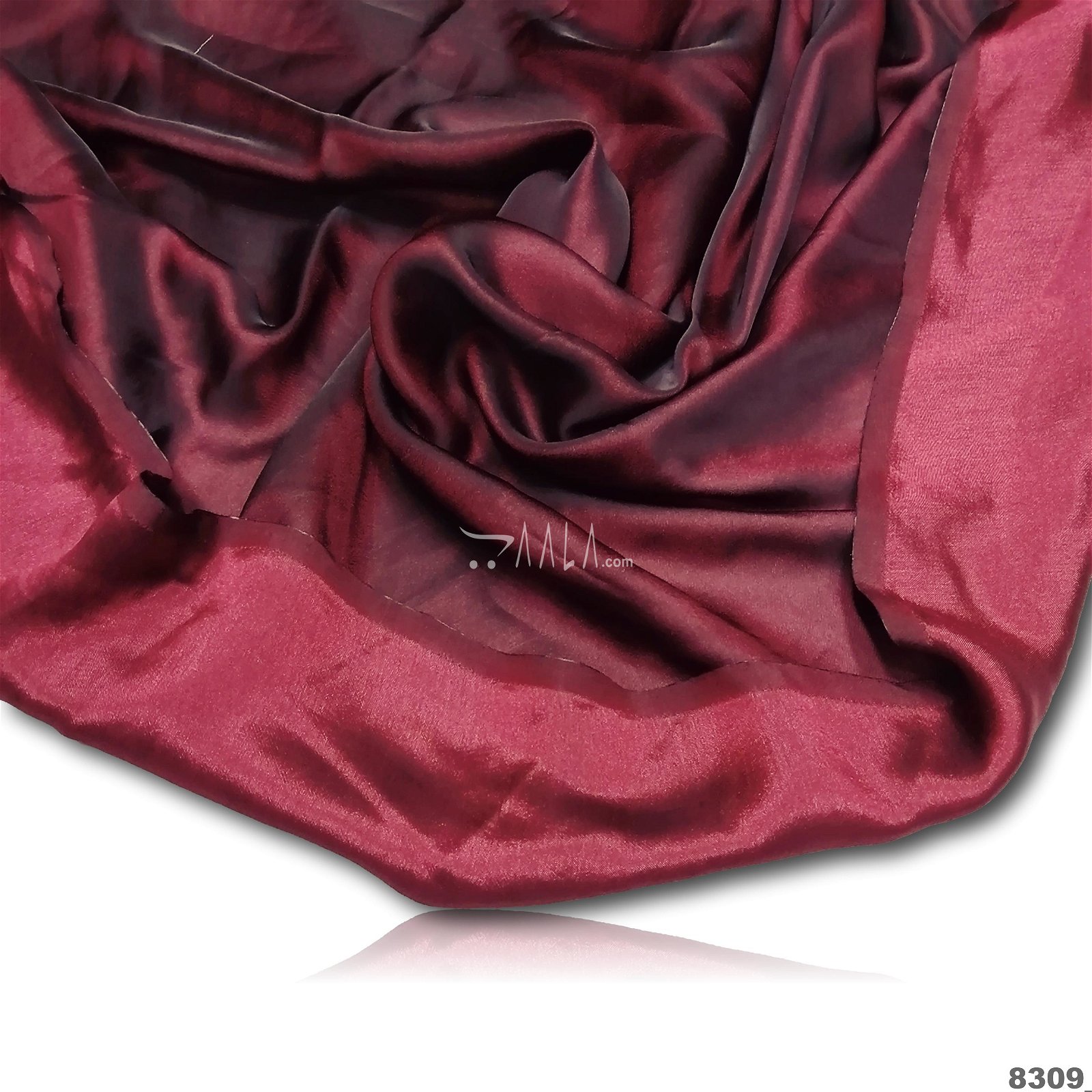 Berry Silk Poly-ester 44-Inches MAROON Per-Metre #8309