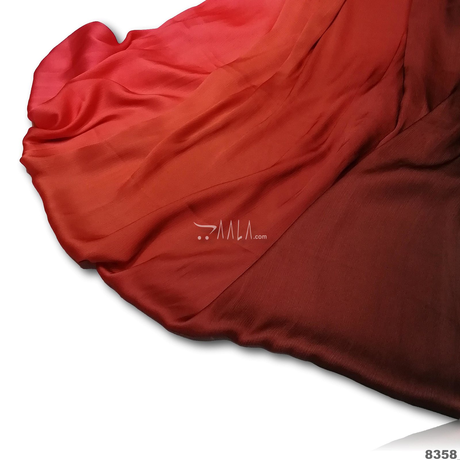 Shaded Satin-Chiffon Poly-ester 44-Inches ASSORTED Per-Metre #8358