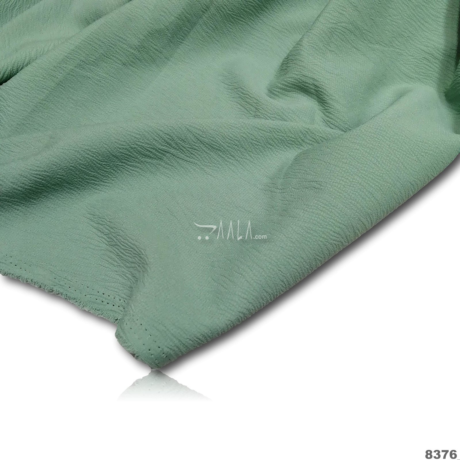 Stretch Double-Georgette Poly-ester 58-Inches GREEN Per-Metre #8376