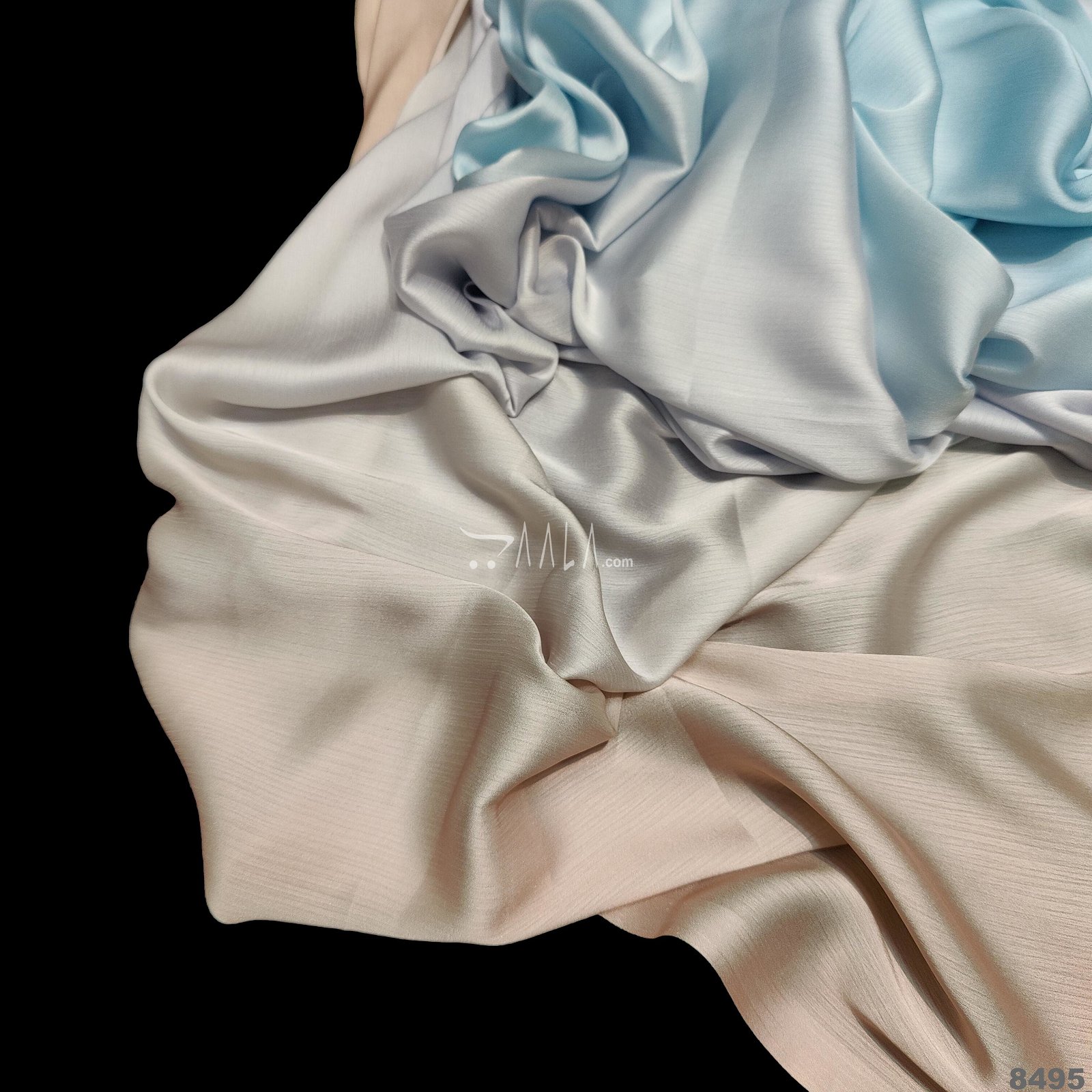 Shaded Satin-Chiffon Poly-ester 44-Inches ASSORTED Per-Metre #8495