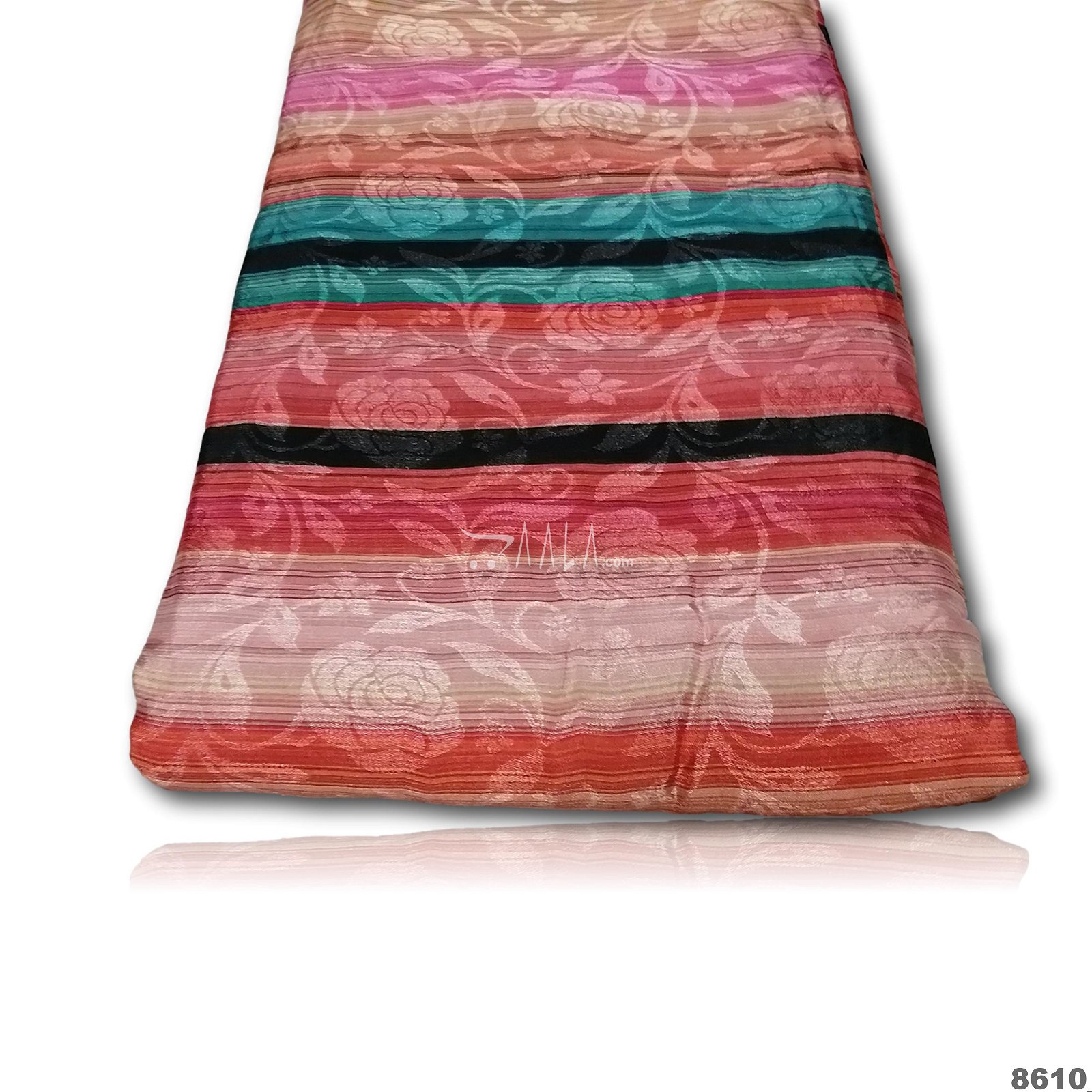 Multicolor-Embroidered Chinon Poly-ester 44-Inches ASSORTED Per-Metre #8610