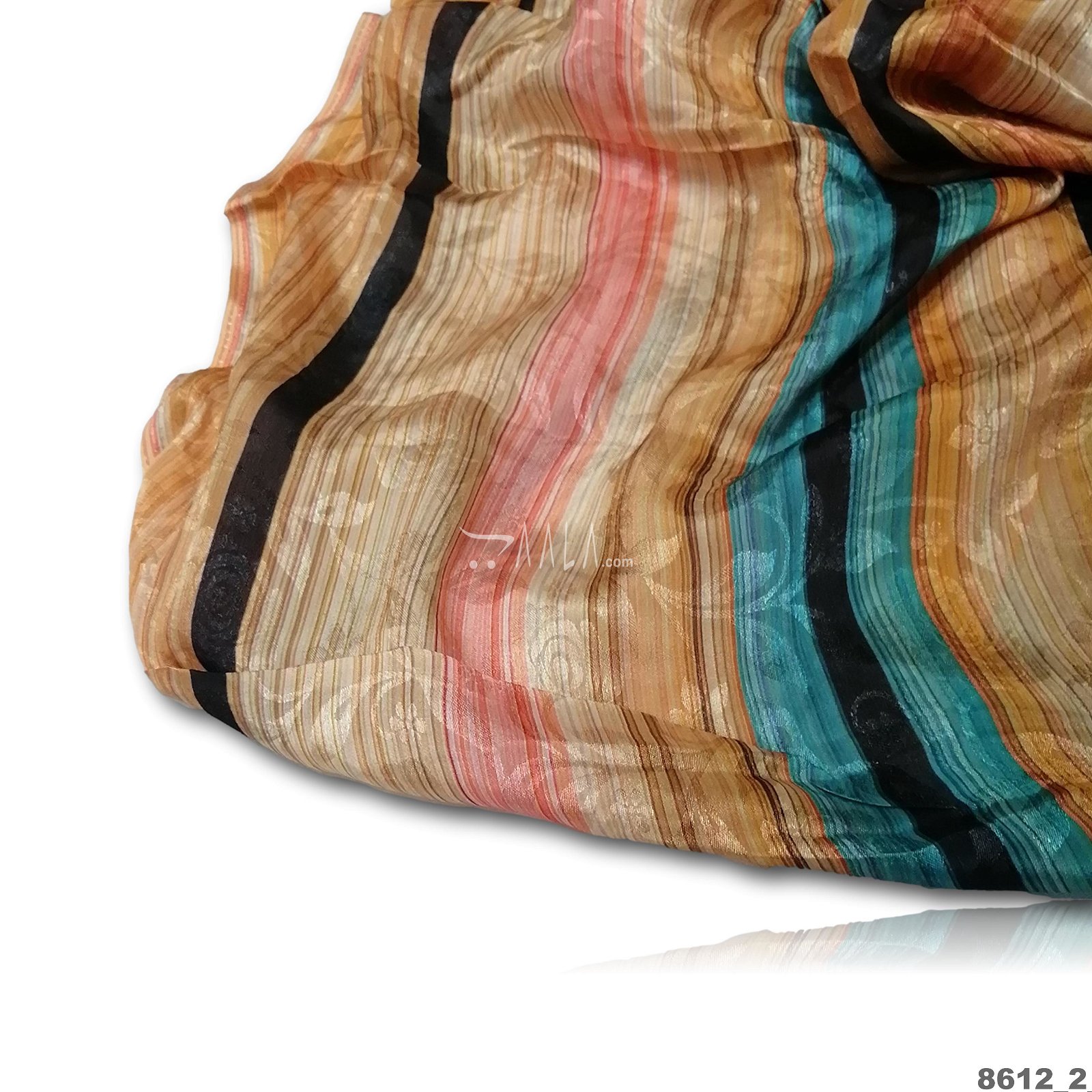 Multicolor-Embroidered Chinon Poly-ester 44-Inches ASSORTED Per-Metre #8612